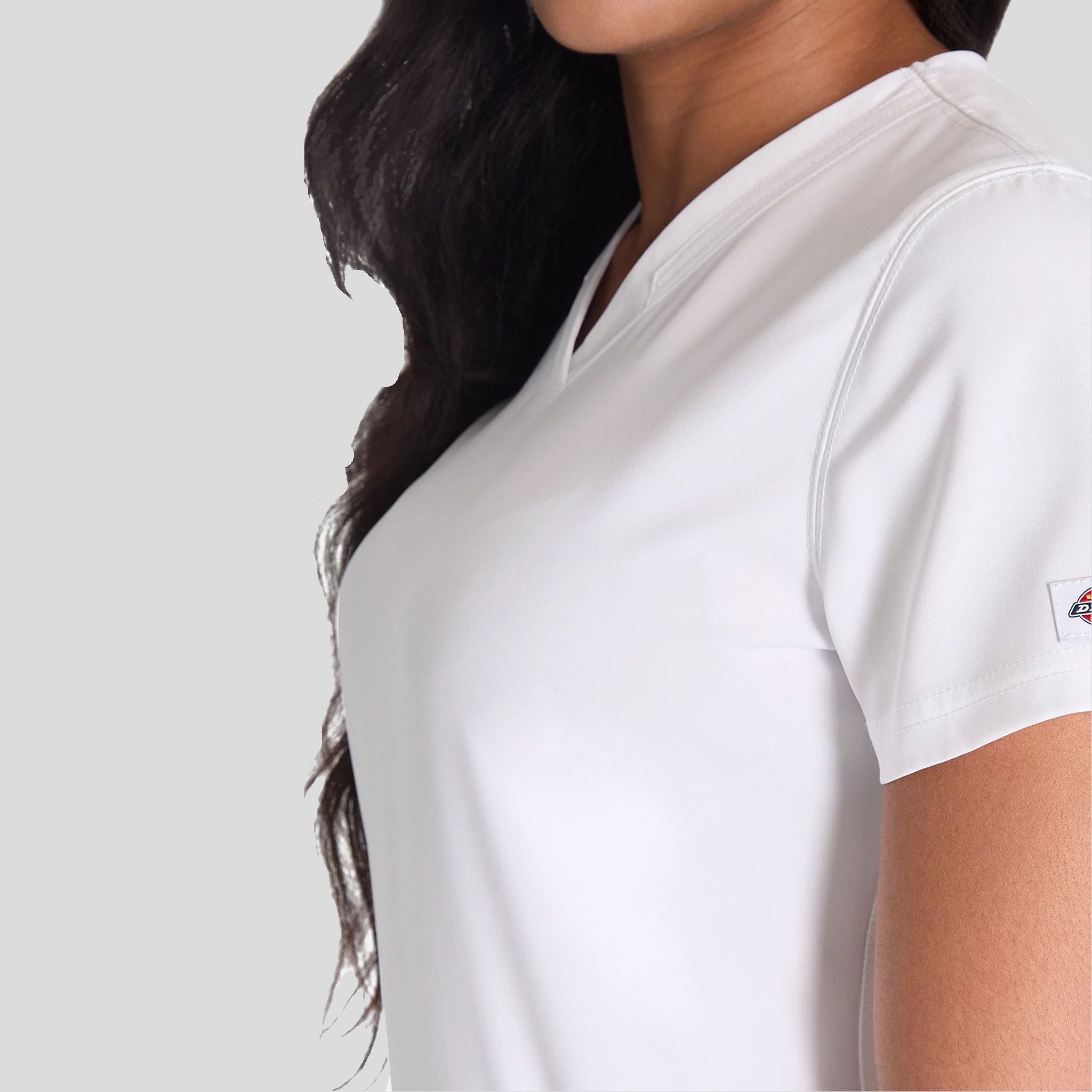 Women's V-Neck Scrub Top | White