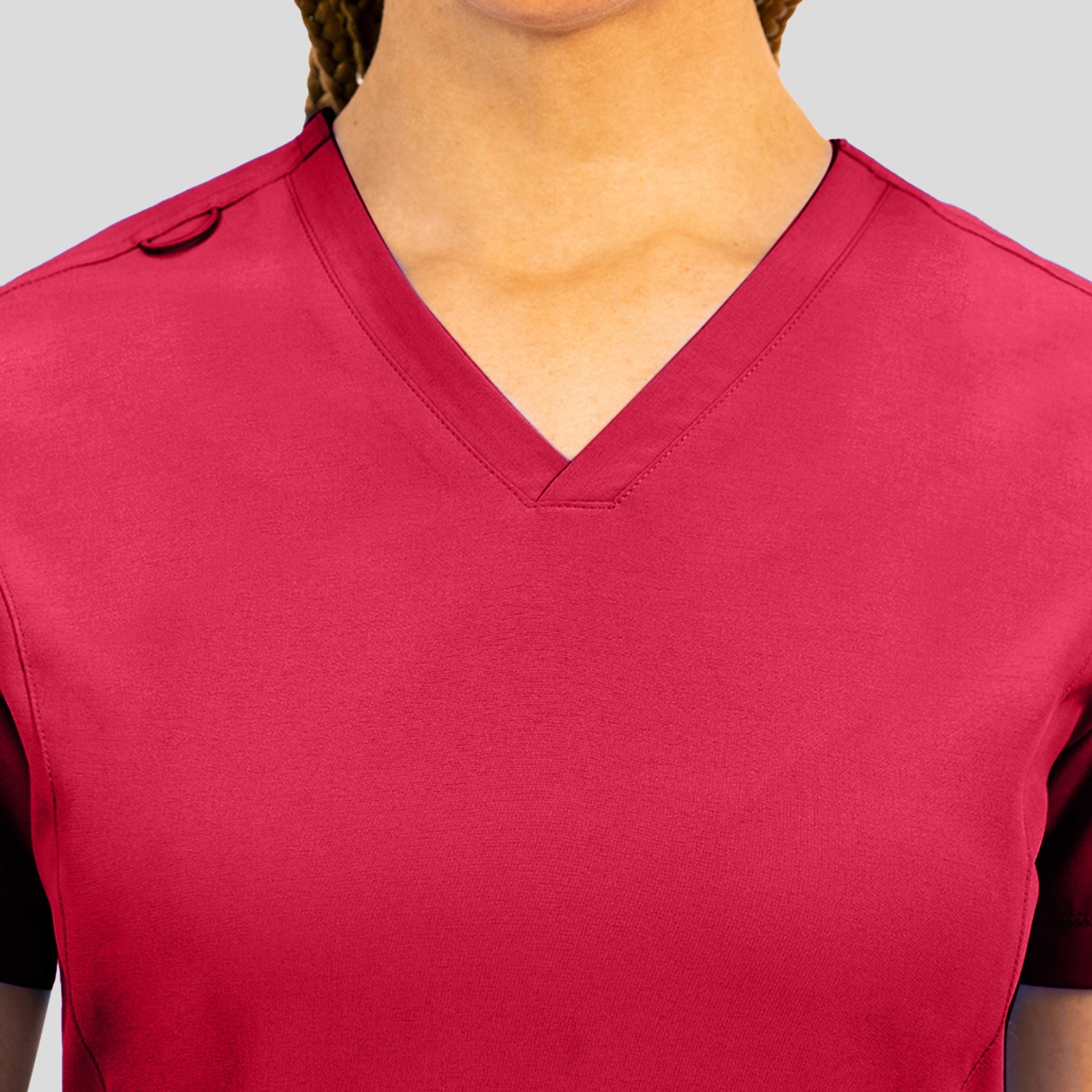 Women's V-Neck Top | Red