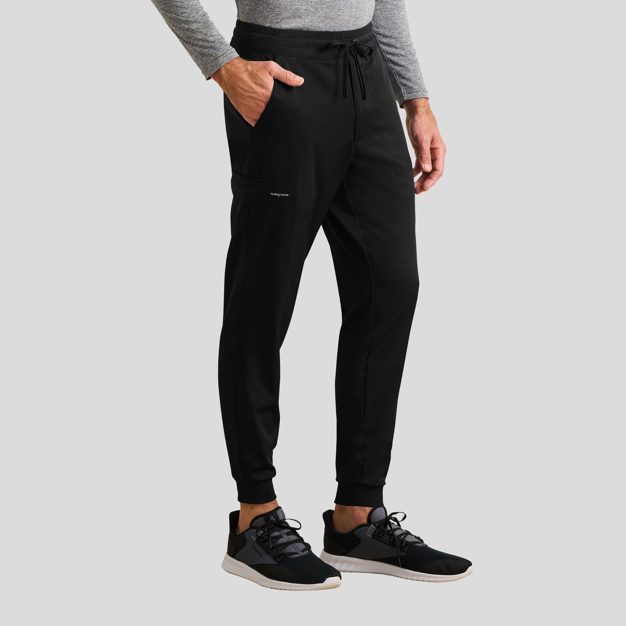 Men's Mid Rise Jogger Scrub Pant | Black