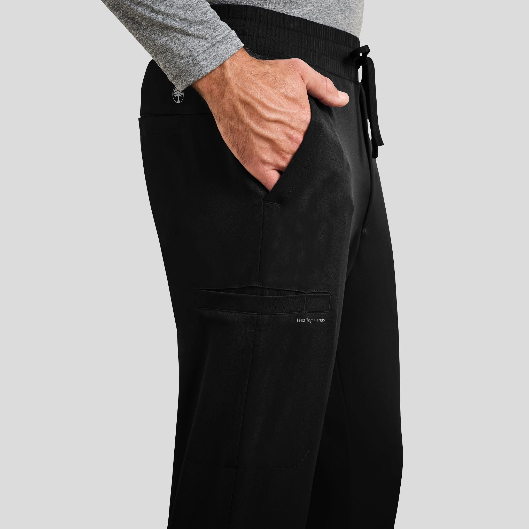 Men's Mid Rise Jogger Scrub Pant | Black