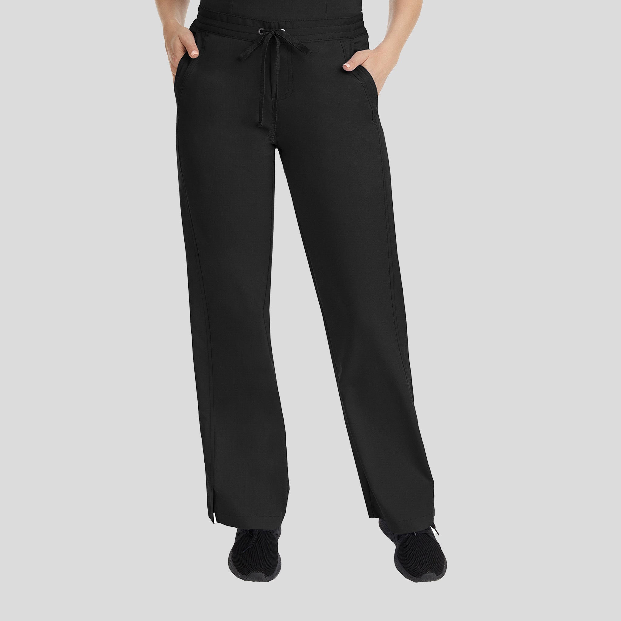 Taylor Elastic Waist Drawstring Scrub Pant | Black