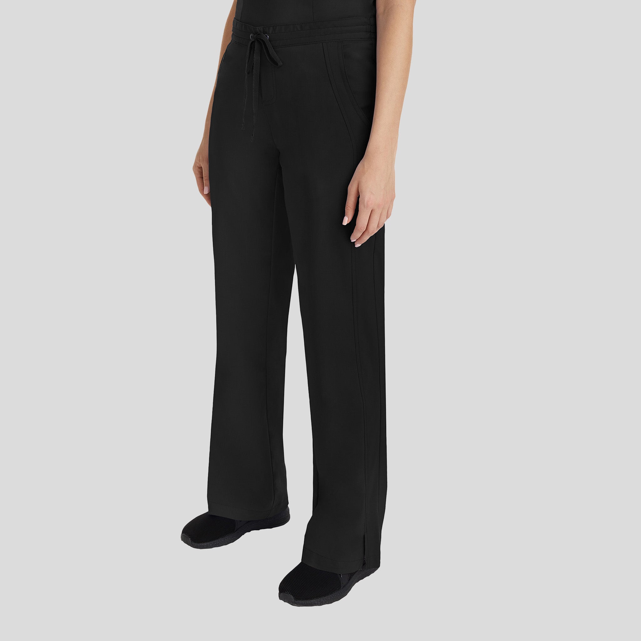 Taylor Elastic Waist Drawstring Scrub Pant | Black