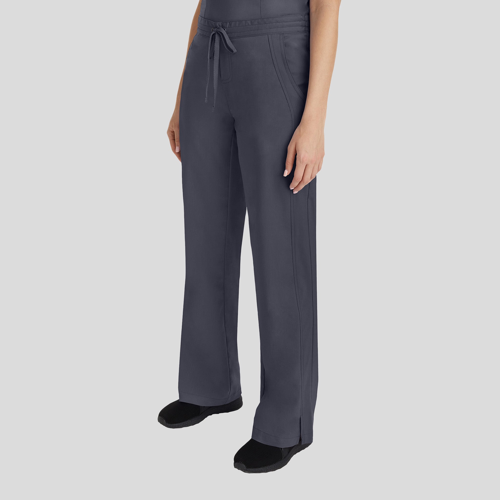 Taylor Elastic Waist Drawstring Scrub Pant | Pewter