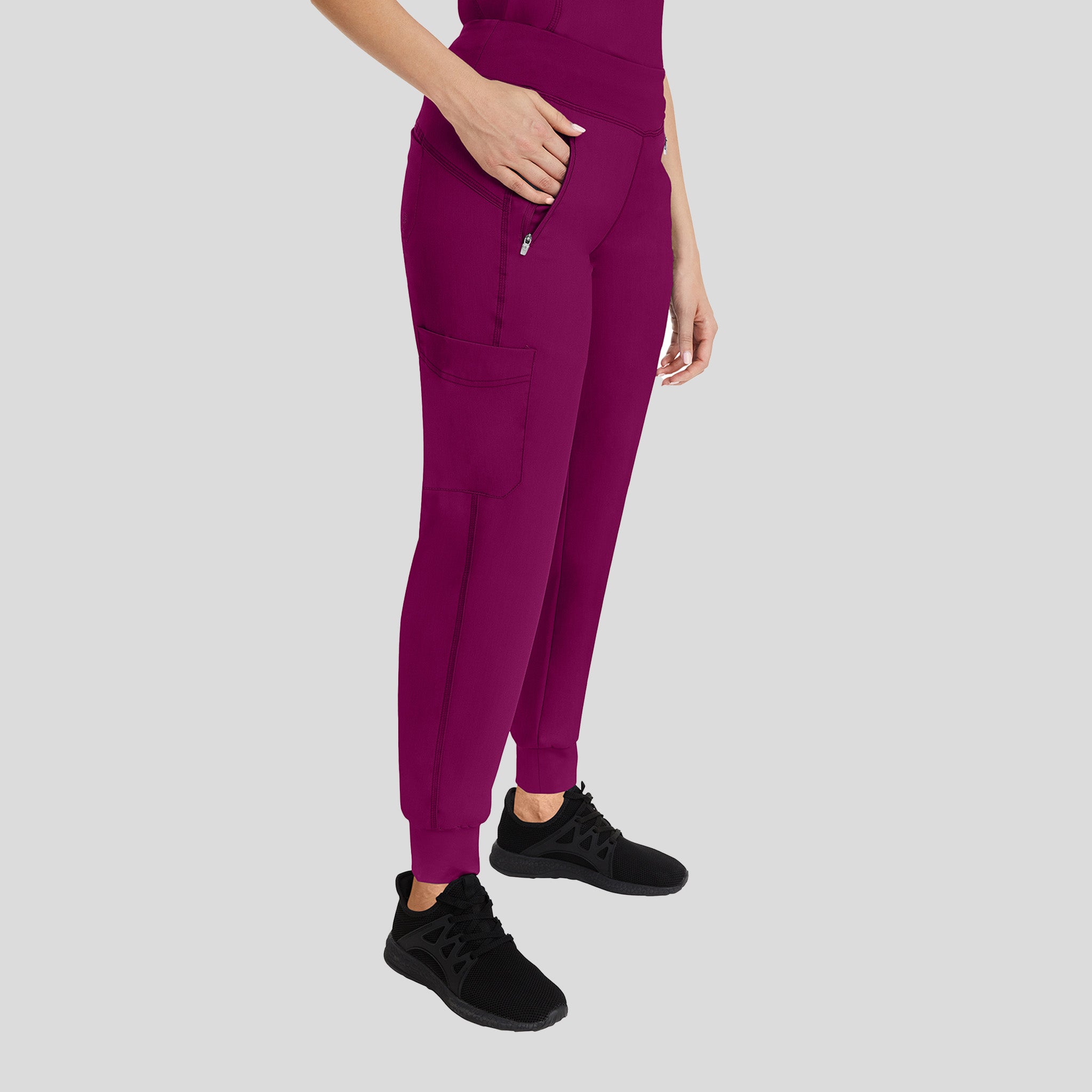 Tara Yoga Jogger Scrub Pant | Wine