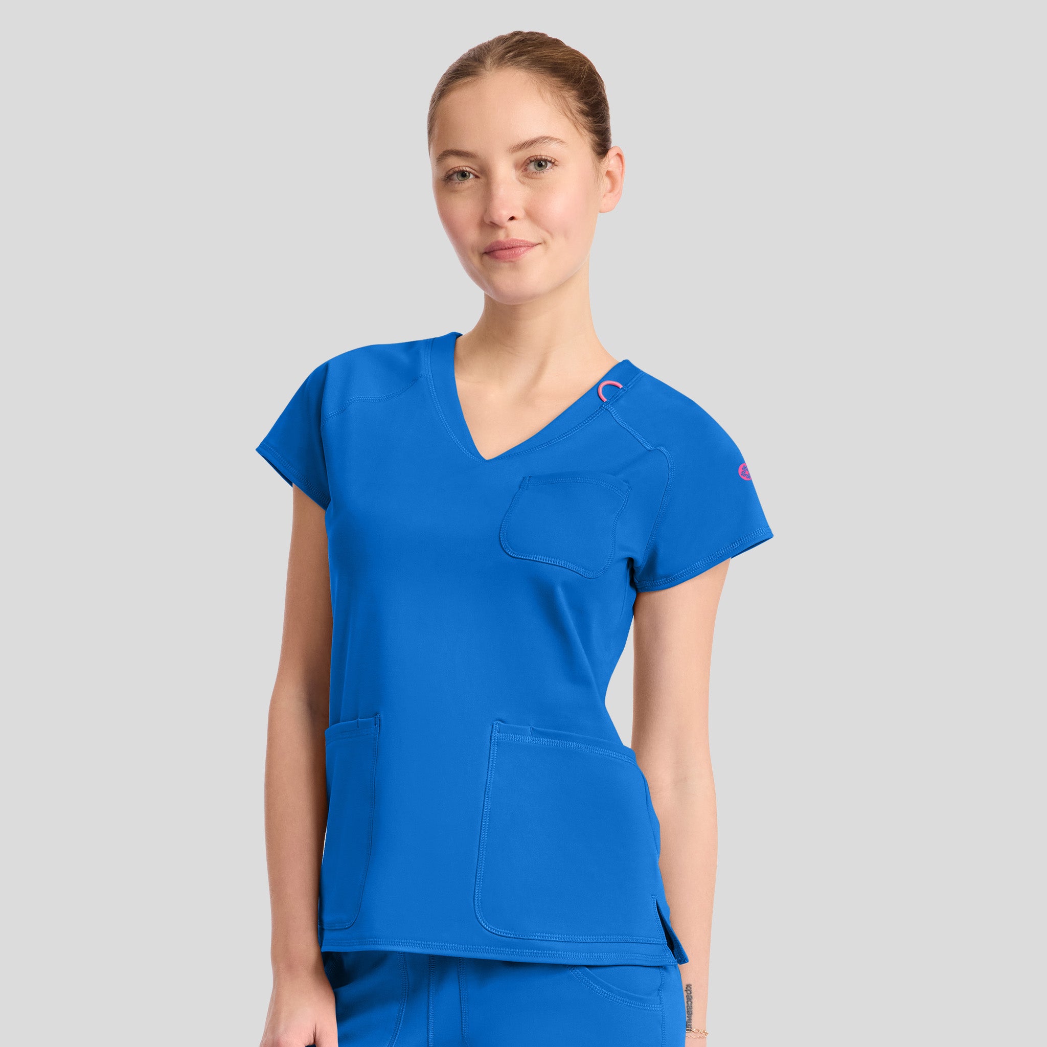 3-Pocket STRETCH V-Neck Scrub Top | Royal