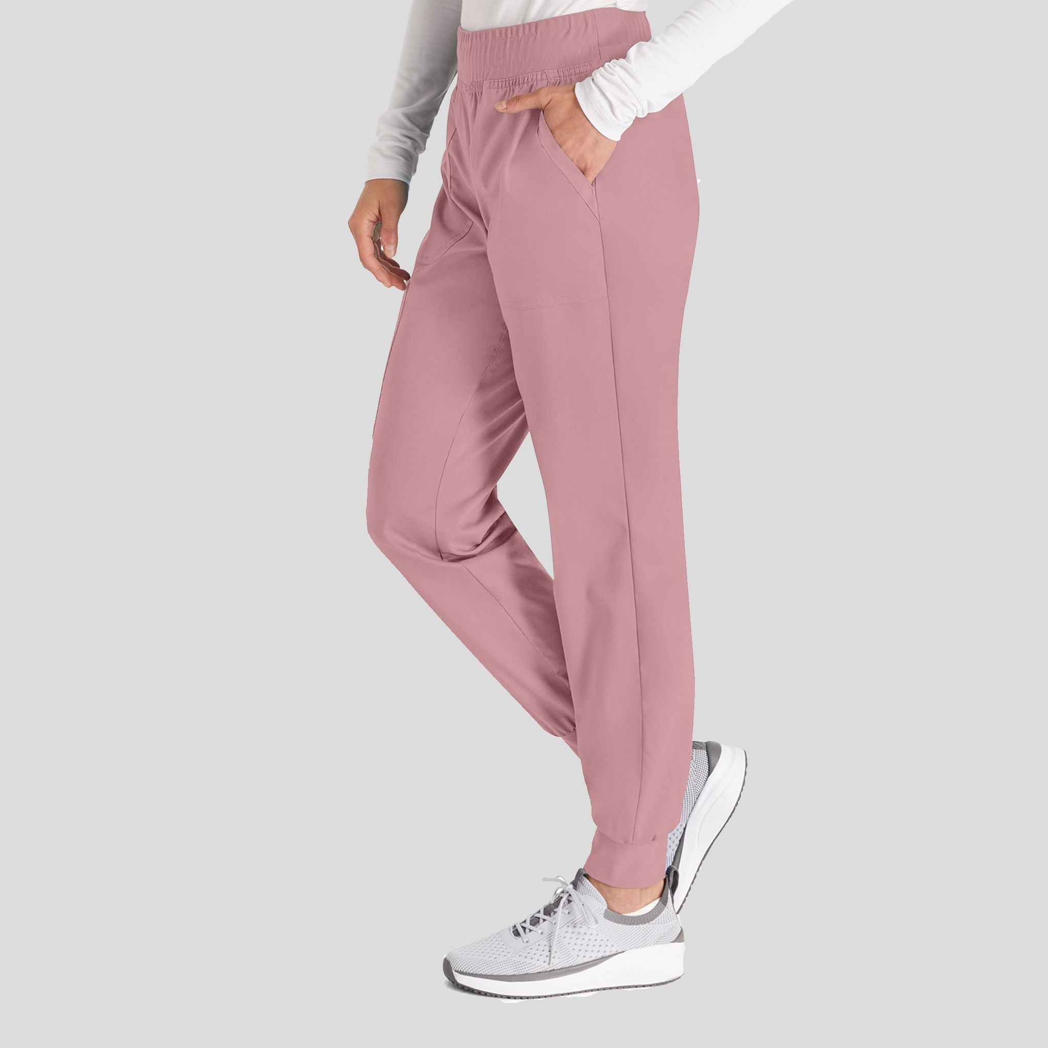 Women's Mid Rise Jogger Scrub Pant | Pink Essence