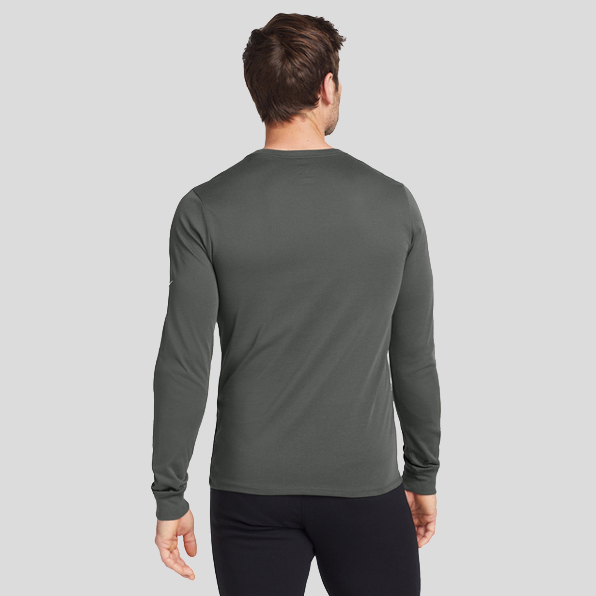 Men's Dri-FIT Cotton/Poly Long Sleeve Tee | Anthracite