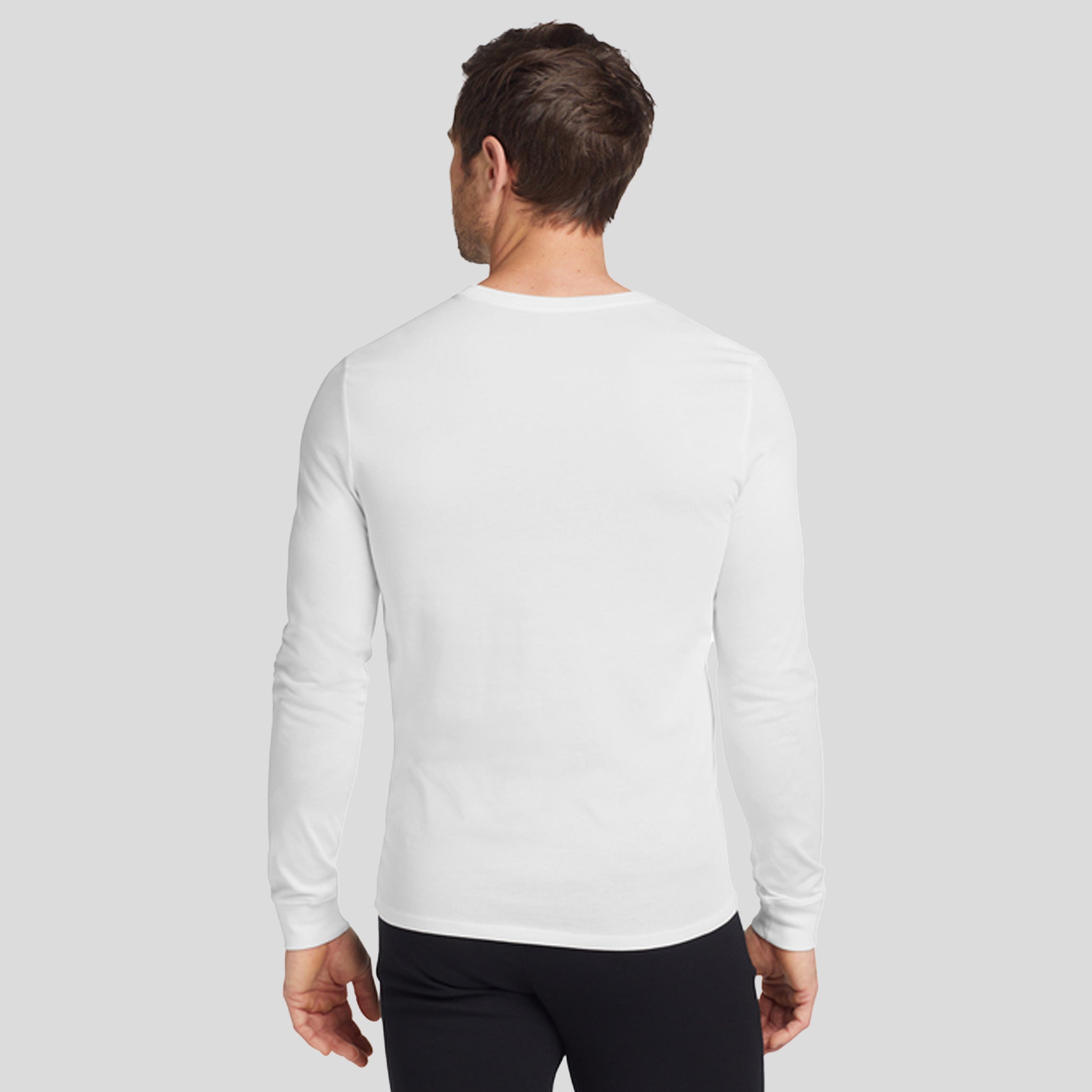 Men's Dri-FIT Cotton/Poly Long Sleeve Tee | White