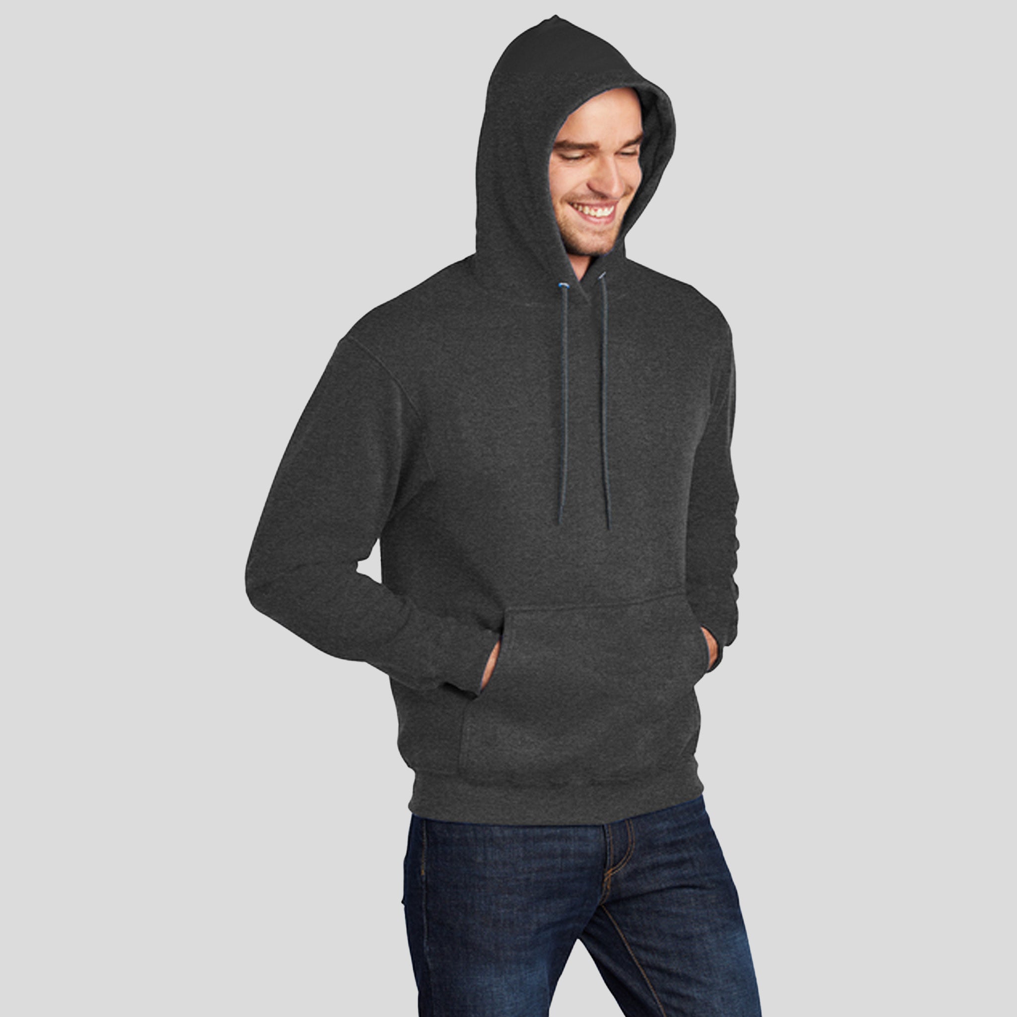 Men's Tall Core Fleece Pullover Hooded Sweatshirt | Black Heather