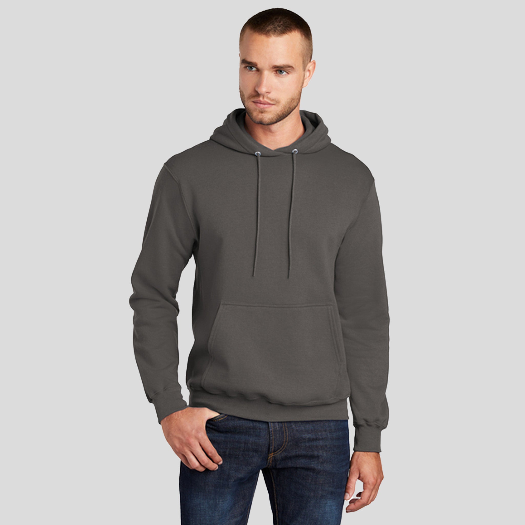 Men's Tall Core Fleece Pullover Hooded Sweatshirt | Charcoal