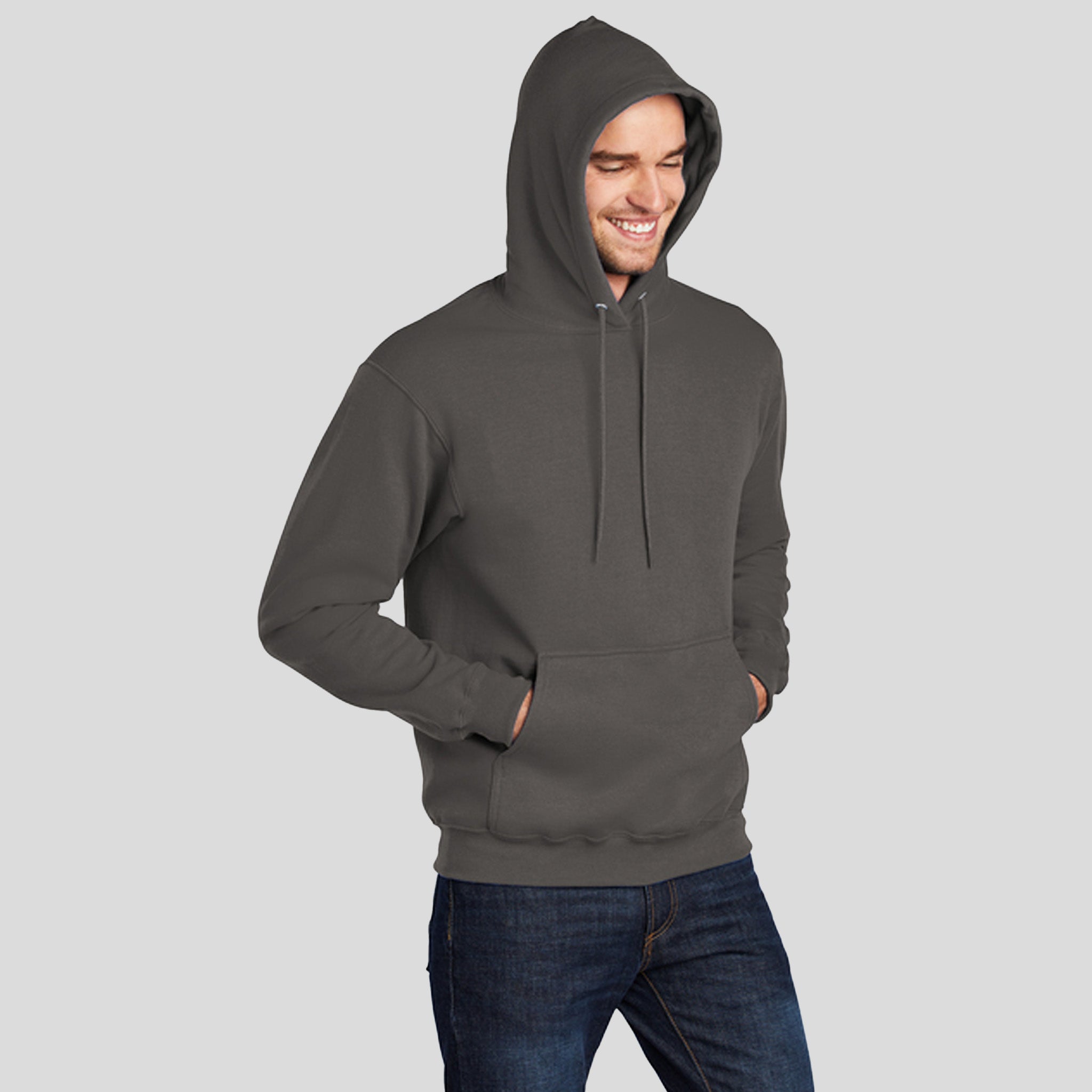 Men's Tall Core Fleece Pullover Hooded Sweatshirt | Charcoal