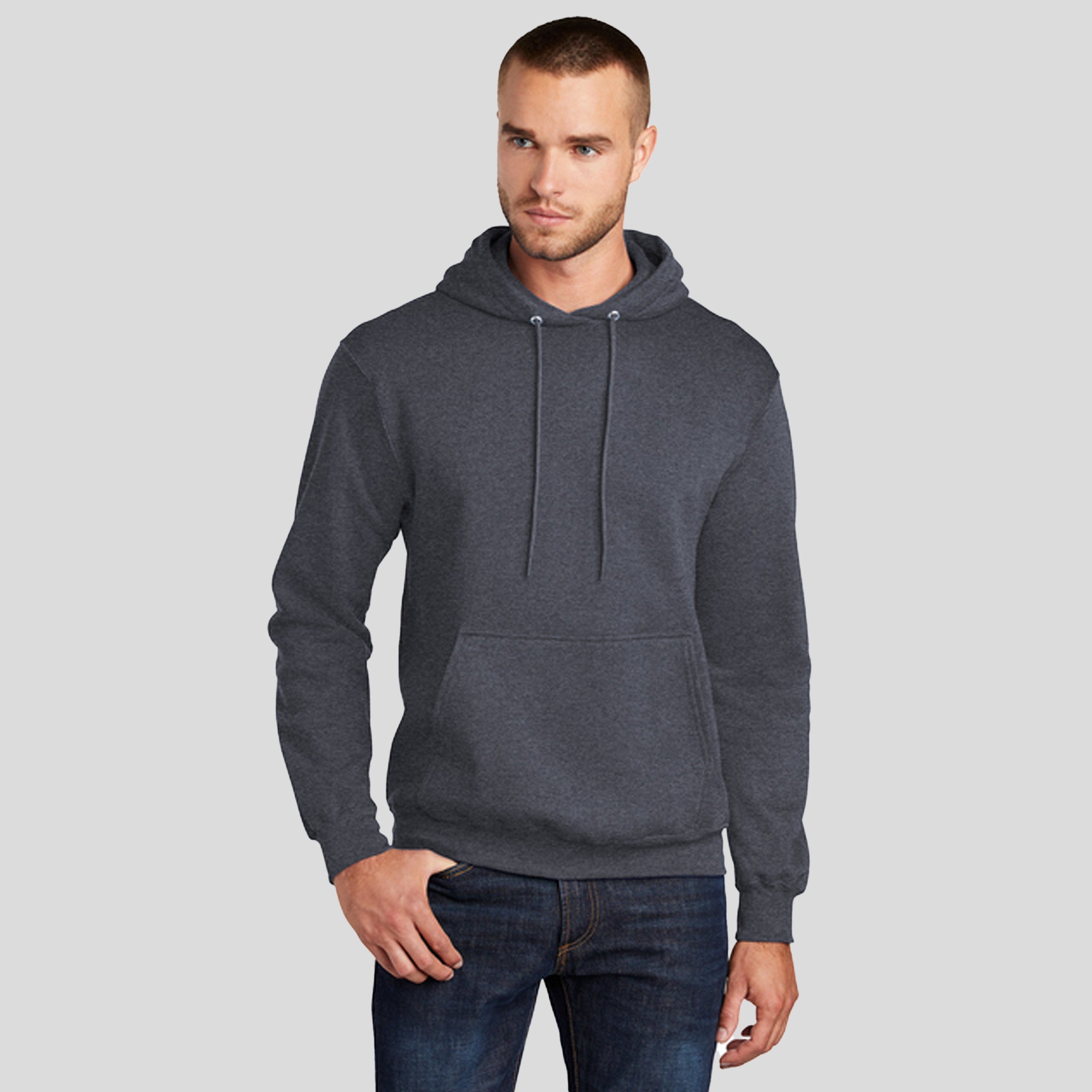 Men's Tall Core Fleece Pullover Hooded Sweatshirt | Heather Navy
