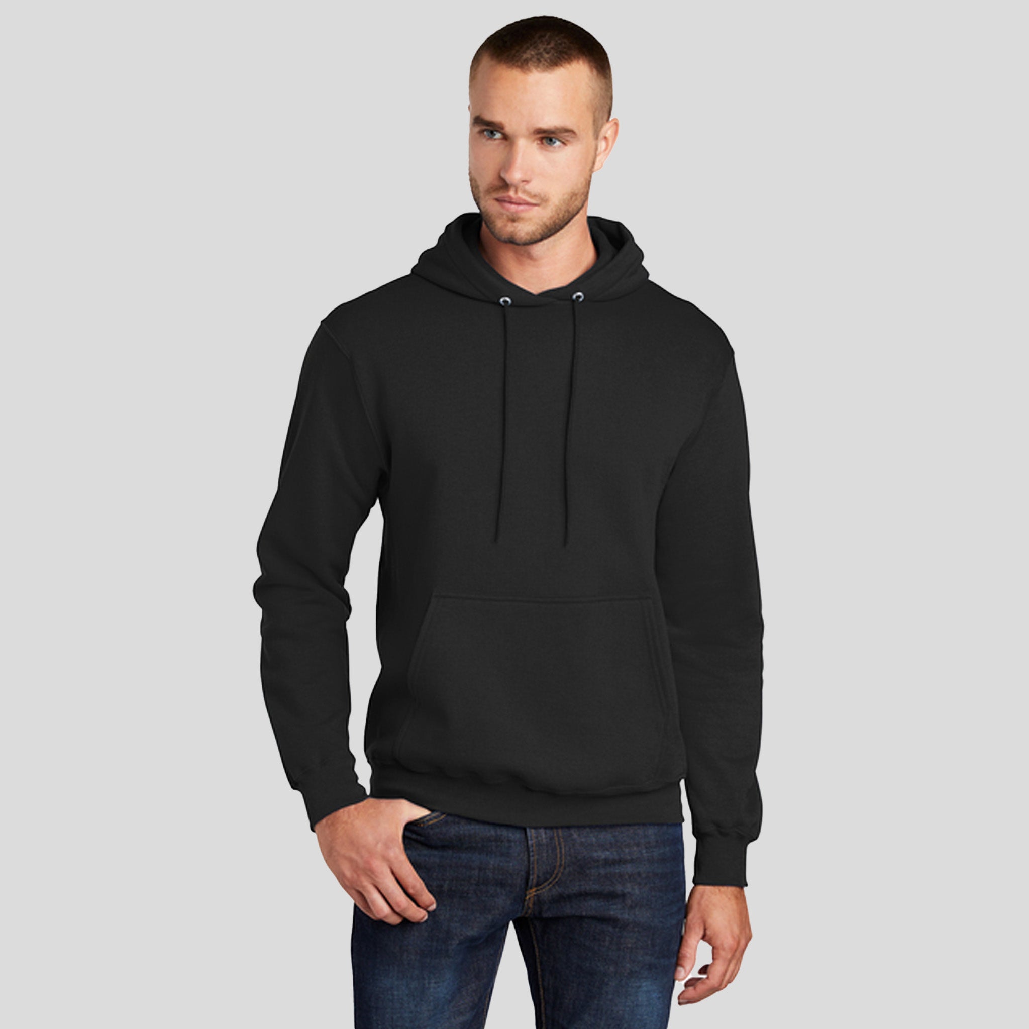Men's Tall Core Fleece Pullover Hooded Sweatshirt | Jet Black