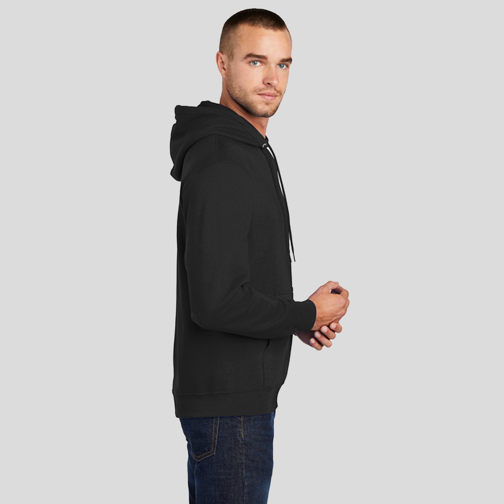 Men's Tall Core Fleece Pullover Hooded Sweatshirt | Jet Black