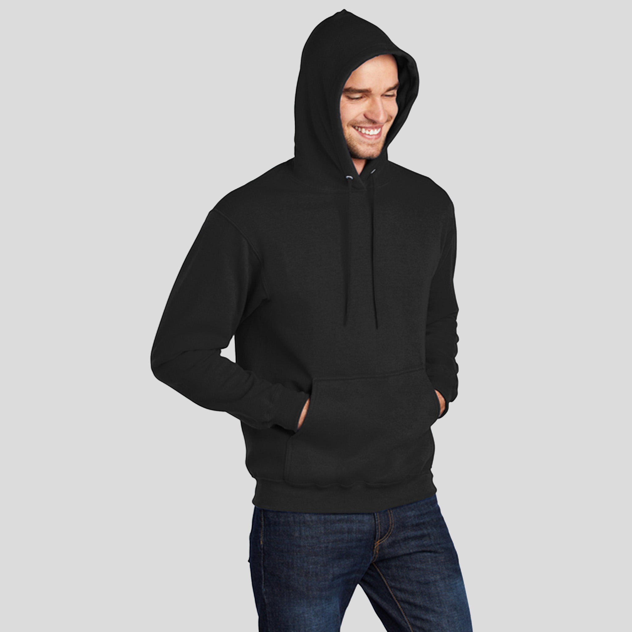Men's Tall Core Fleece Pullover Hooded Sweatshirt | Jet Black