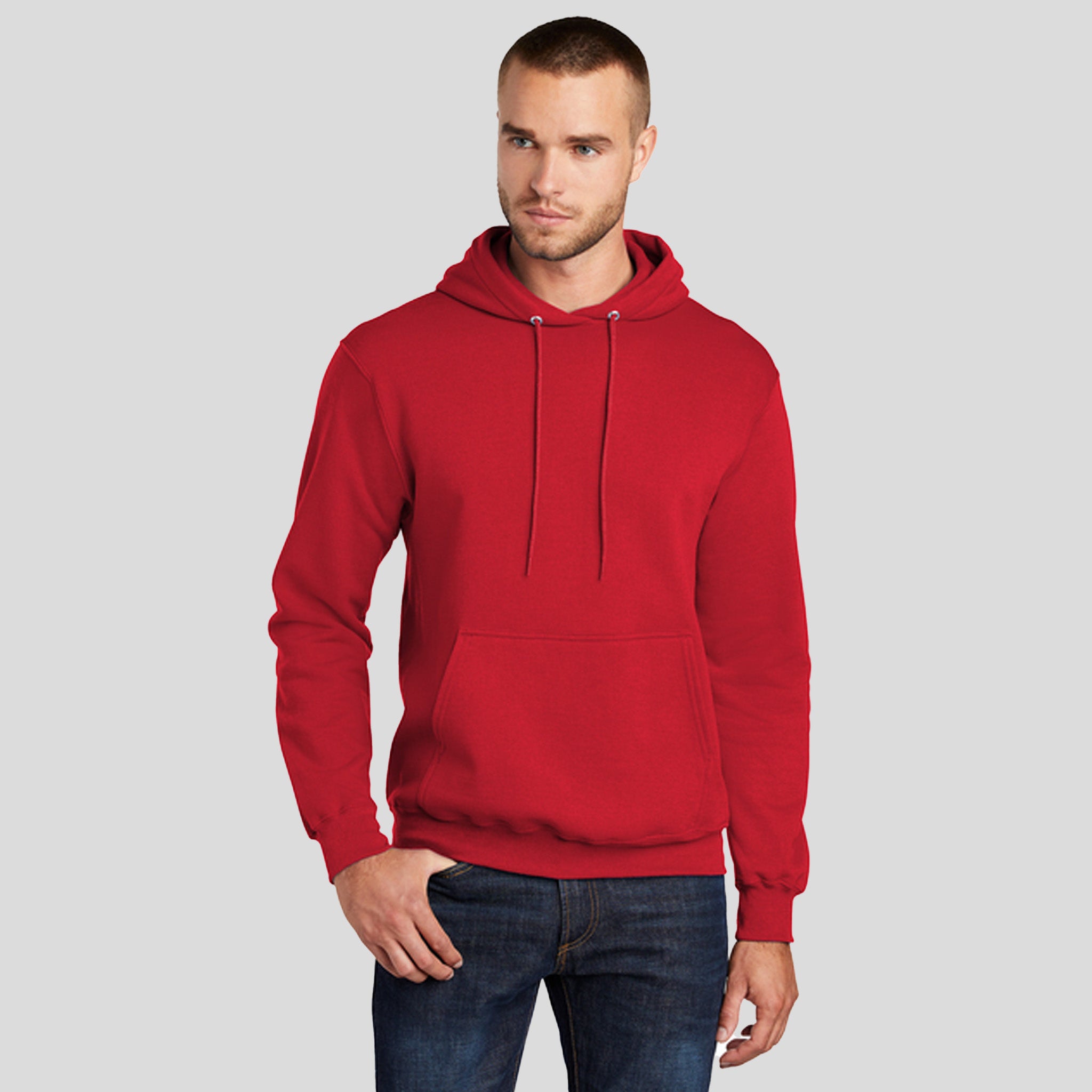 Men's Tall Core Fleece Pullover Hooded Sweatshirt | Red