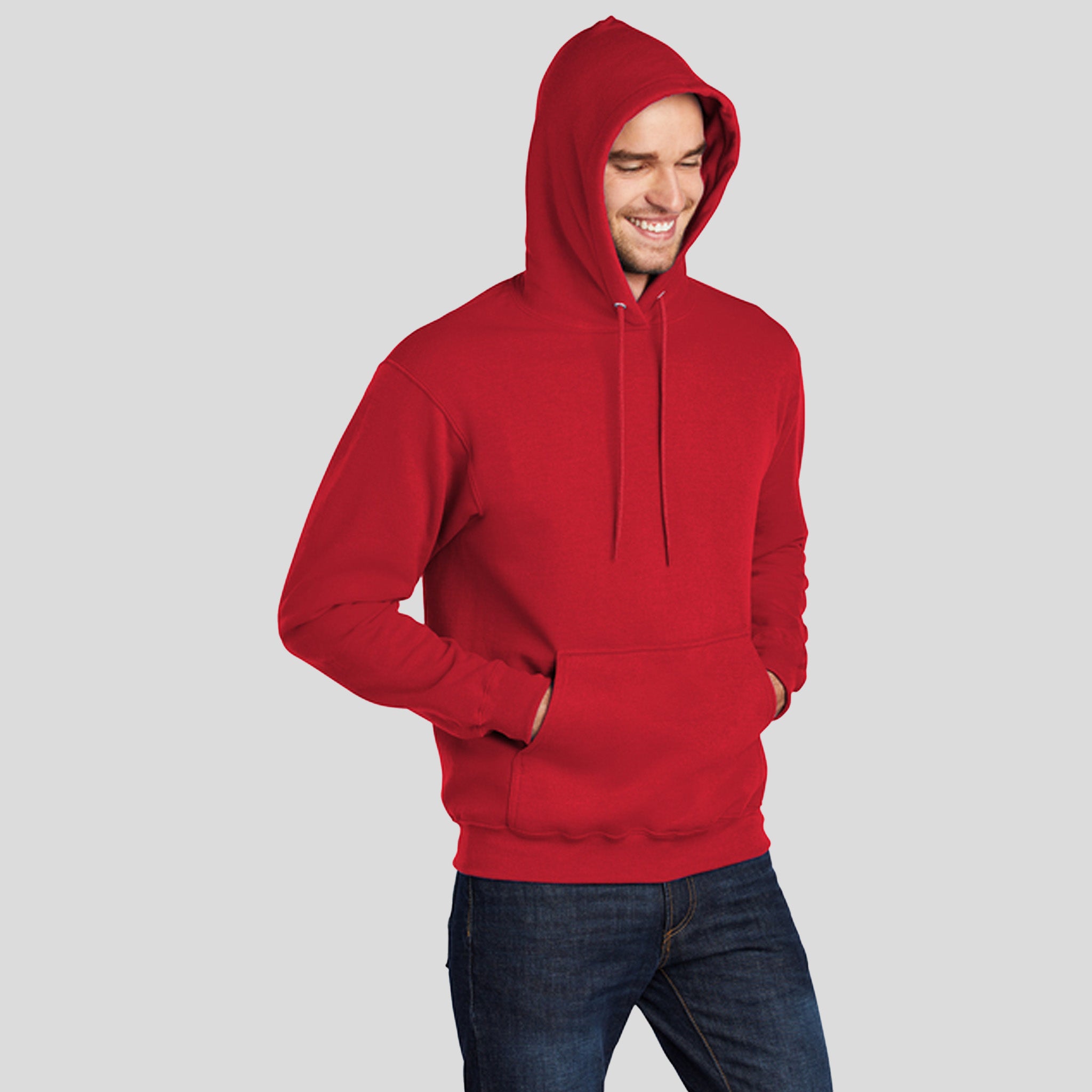 Men's Tall Core Fleece Pullover Hooded Sweatshirt | Red