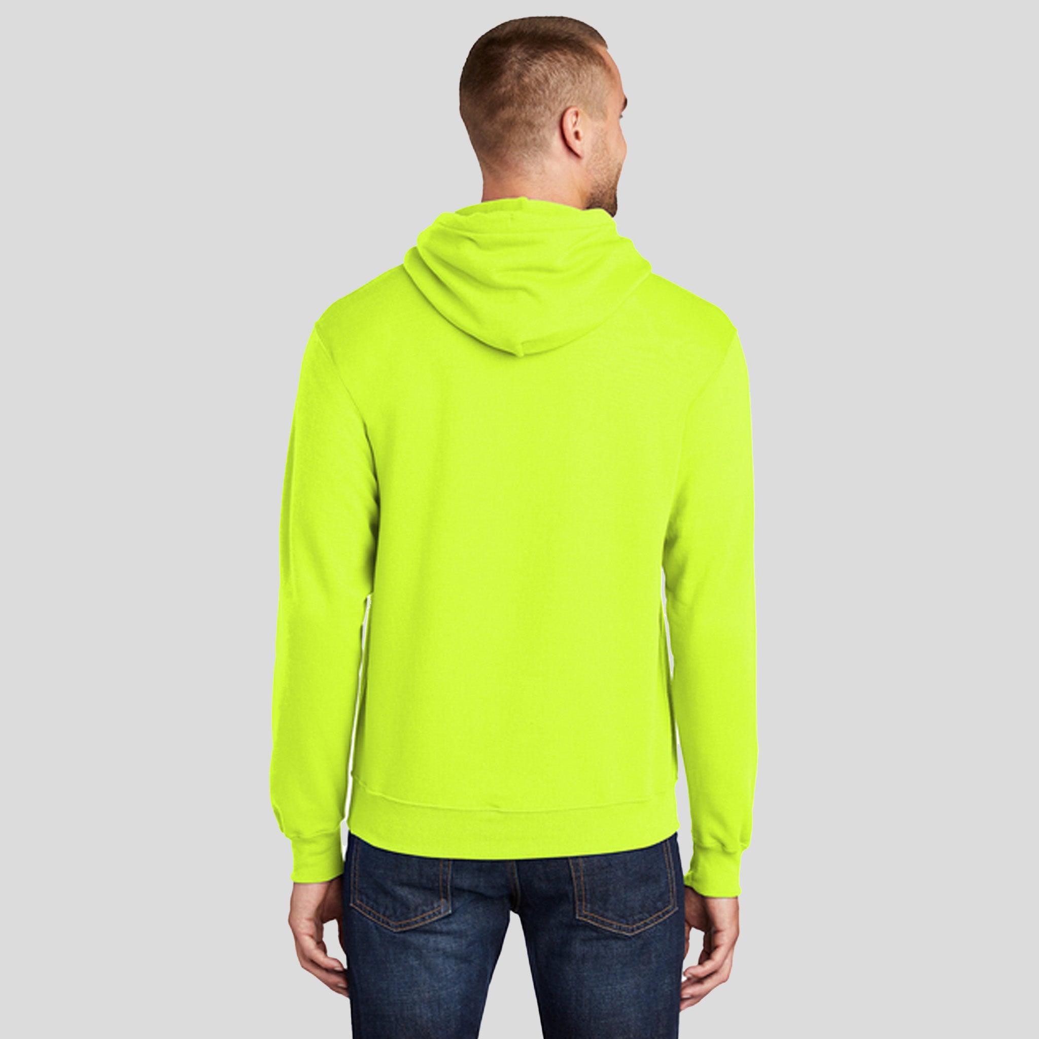 Men's Tall Core Fleece Pullover Hooded Sweatshirt | Safety Green