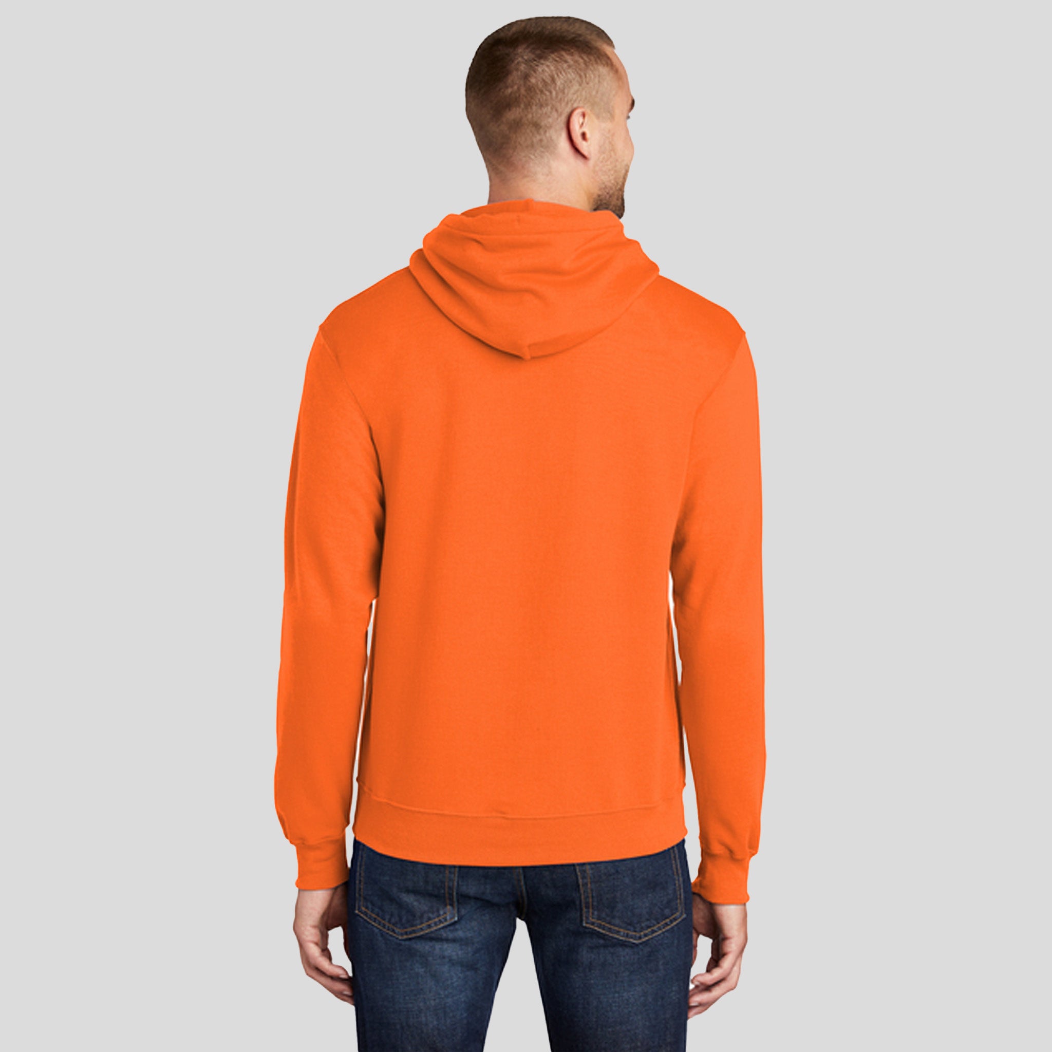 Men's Tall Core Fleece Pullover Hooded Sweatshirt | Safety Orange