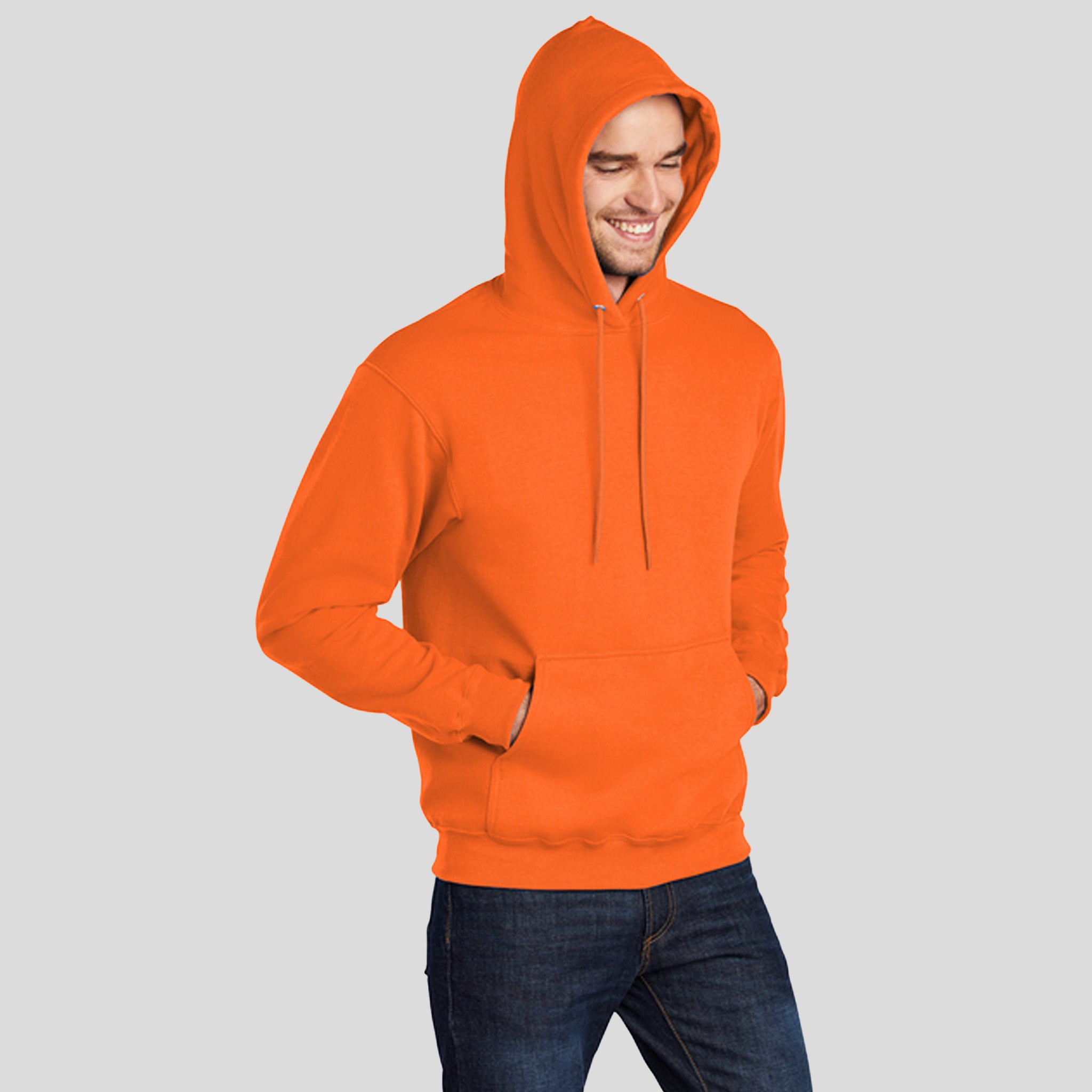 Men's Tall Core Fleece Pullover Hooded Sweatshirt | Safety Orange