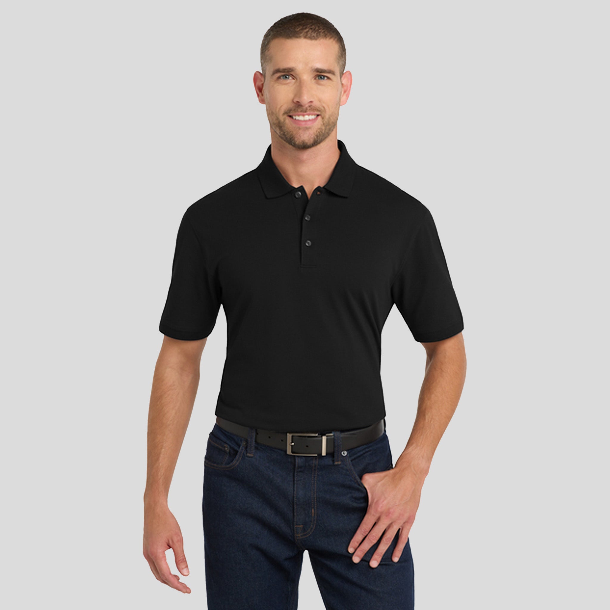 Men's Tall EZCotton® Polo | Black