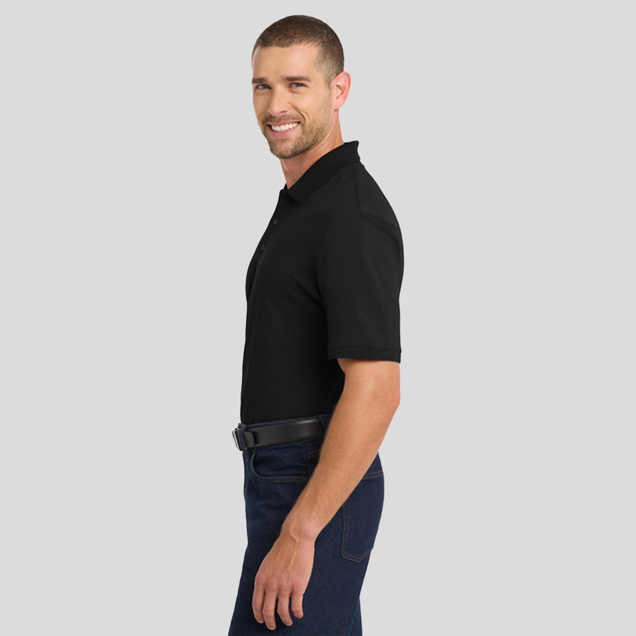 Men's Tall EZCotton® Polo | Black