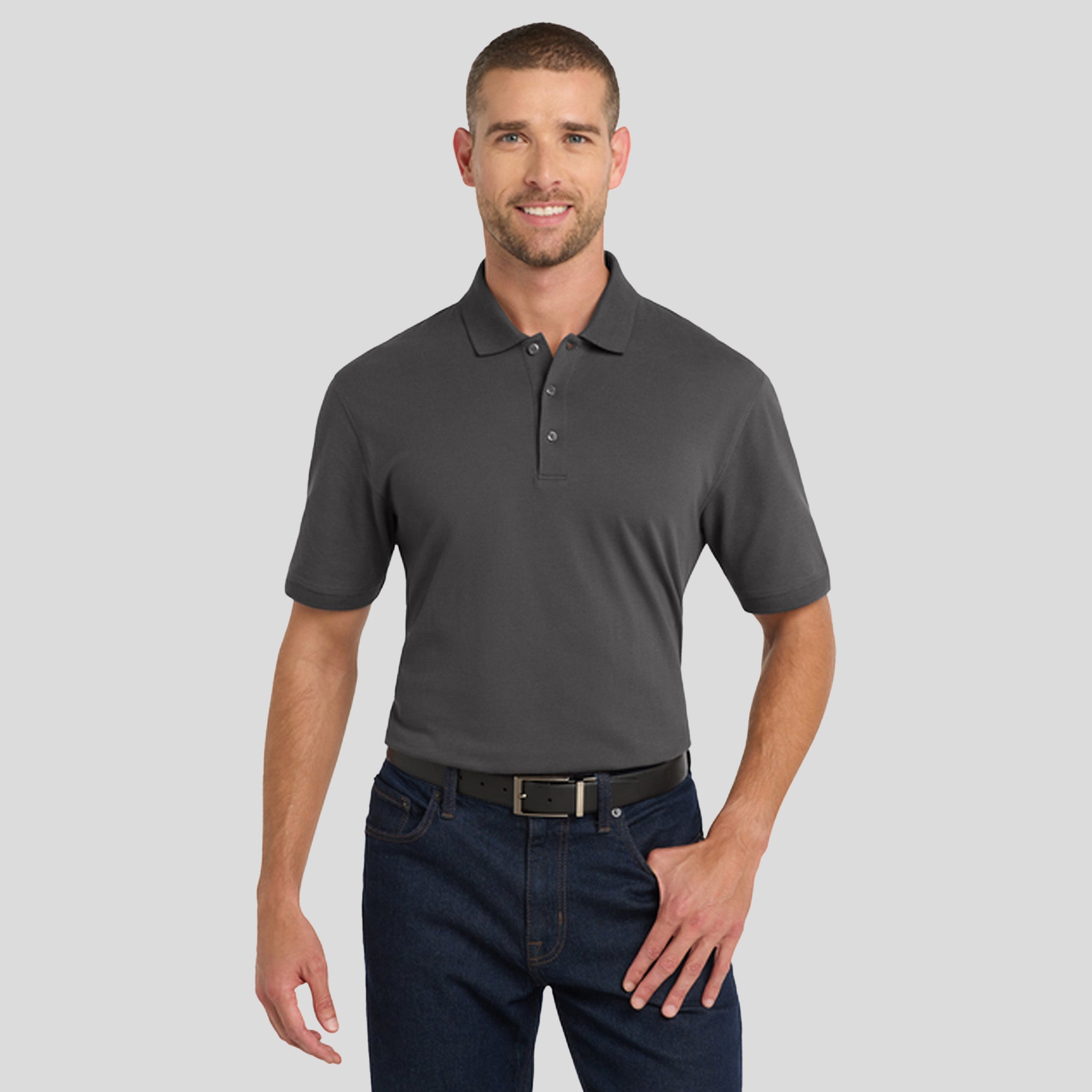 Men's Tall EZCotton® Polo | Sterling Grey
