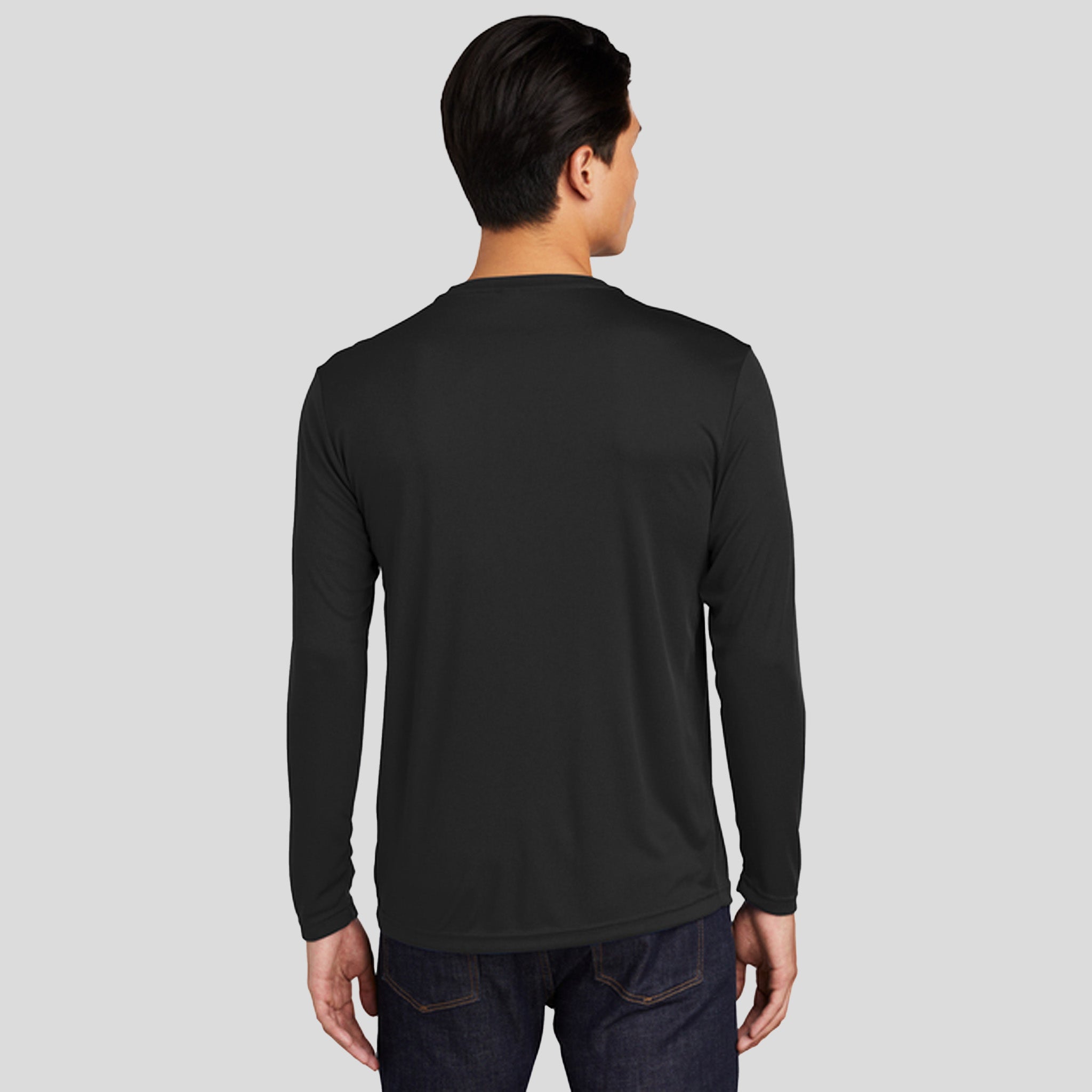 Men's Tall Long Sleeve PosiCharge® Competitor™ Tee | Black