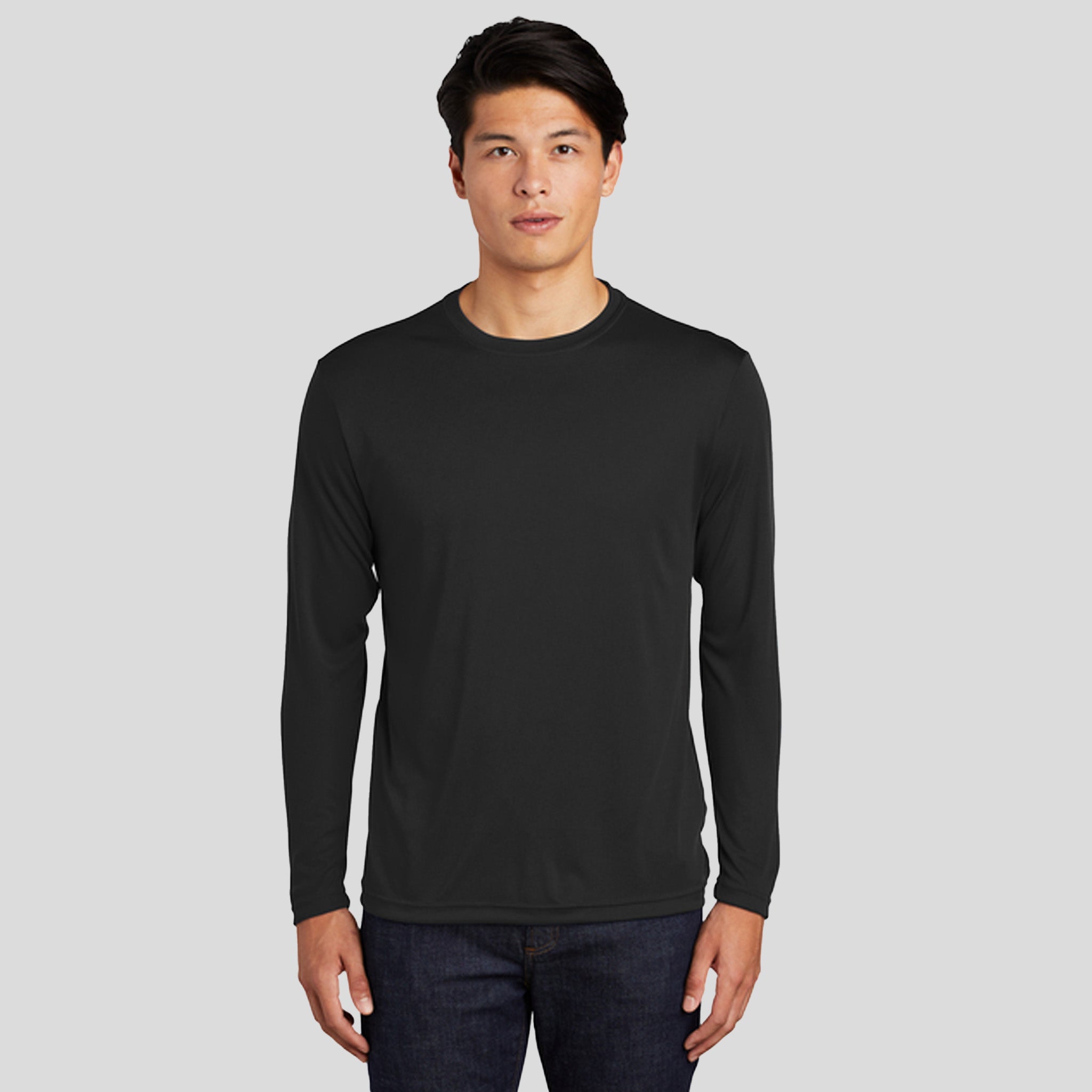 Men's Tall Long Sleeve PosiCharge® Competitor™ Tee | Black