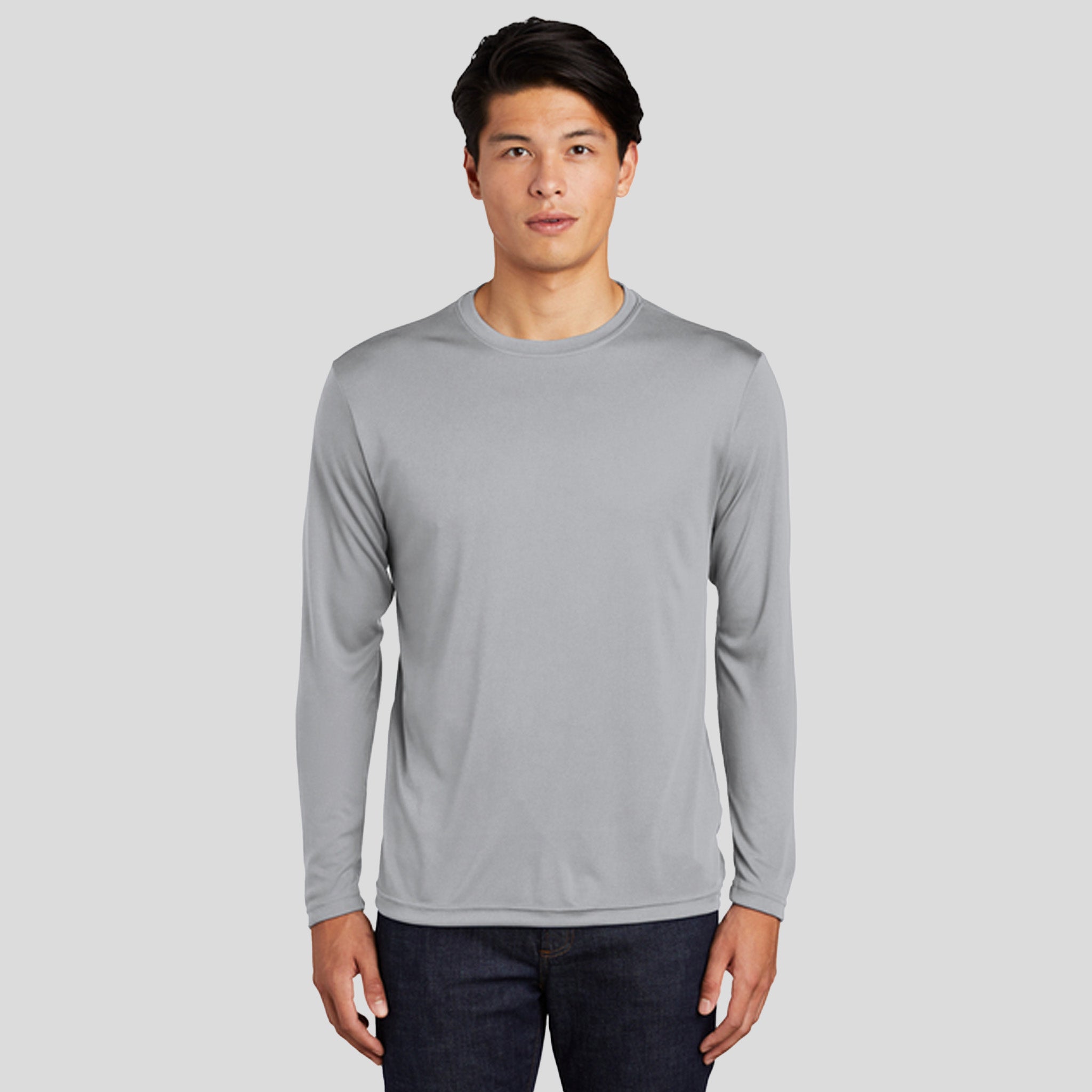 Men's Tall Long Sleeve PosiCharge® Competitor™ Tee | Silver