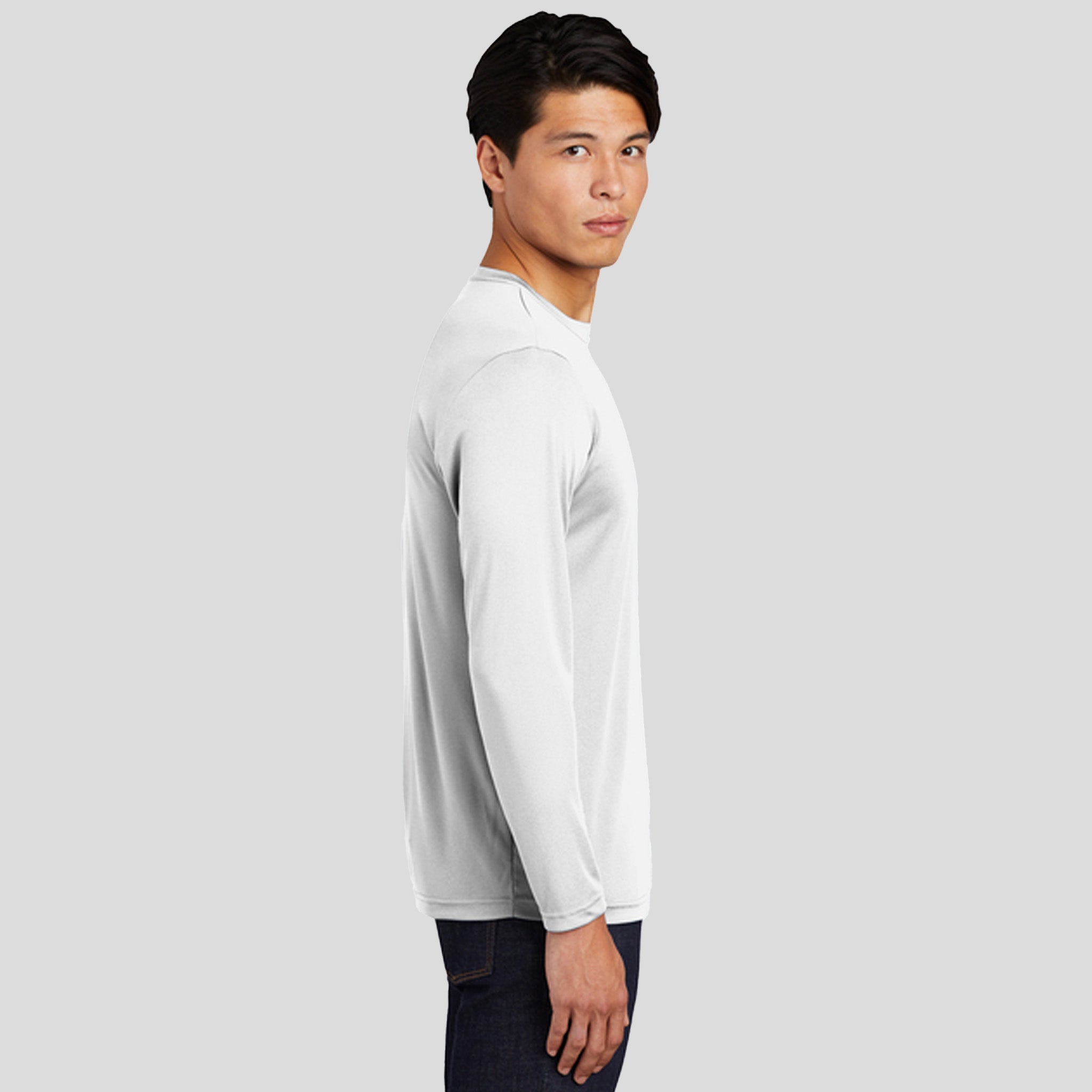 Men's Tall Long Sleeve PosiCharge® Competitor™ Tee | White