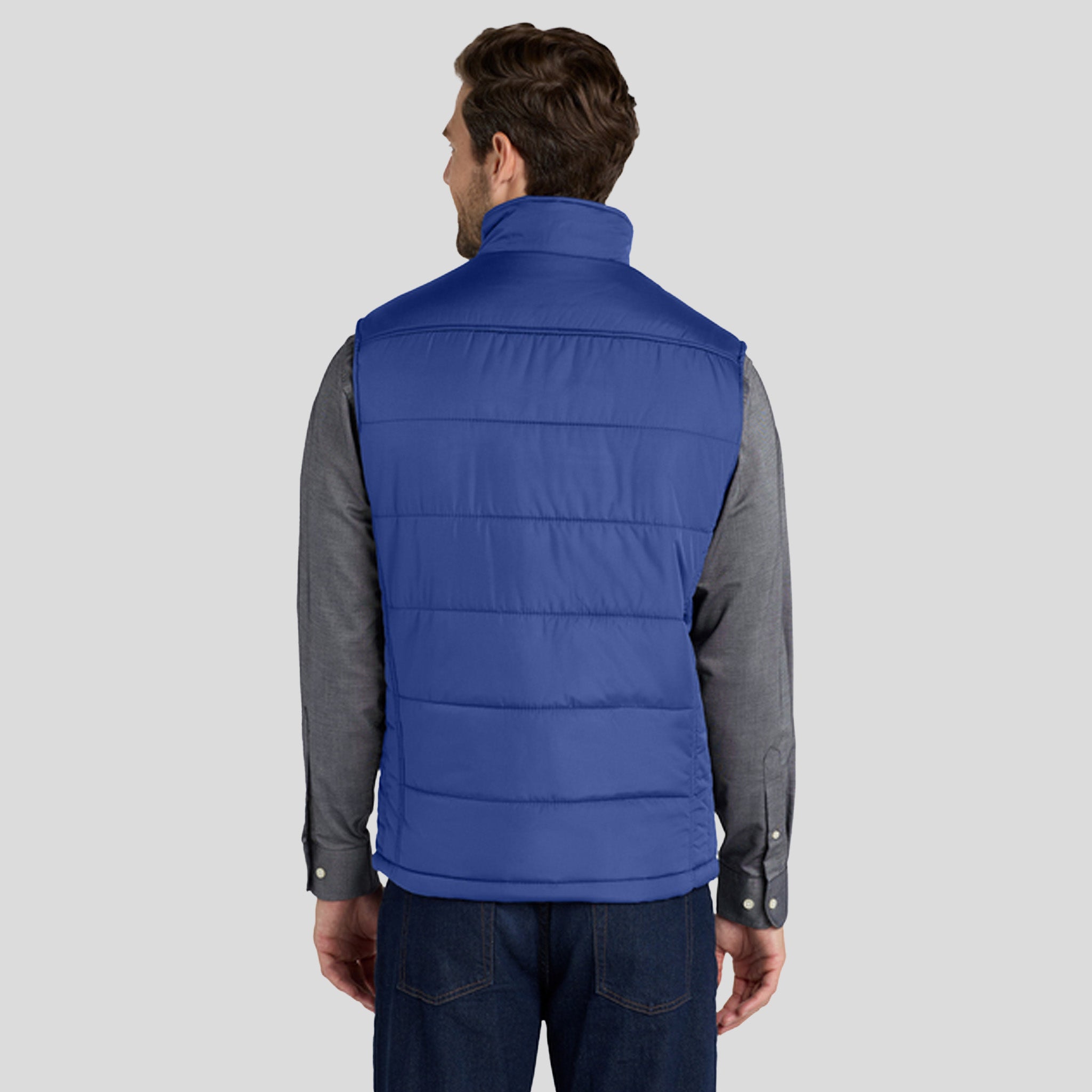 Men's Puffy Vest | Mediterranean Blue/Black