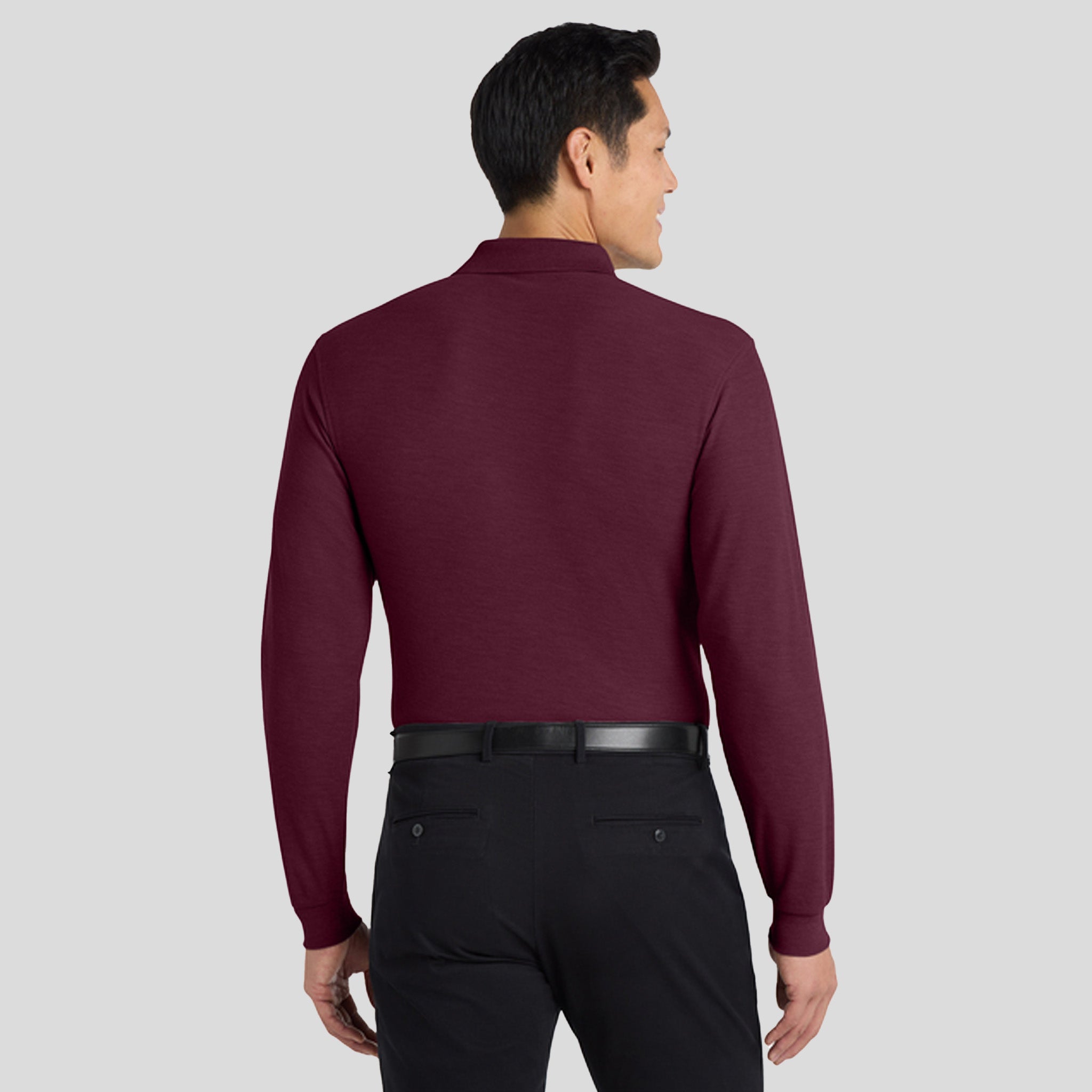 Silk Touch™ Long Sleeve Polo | Burgundy