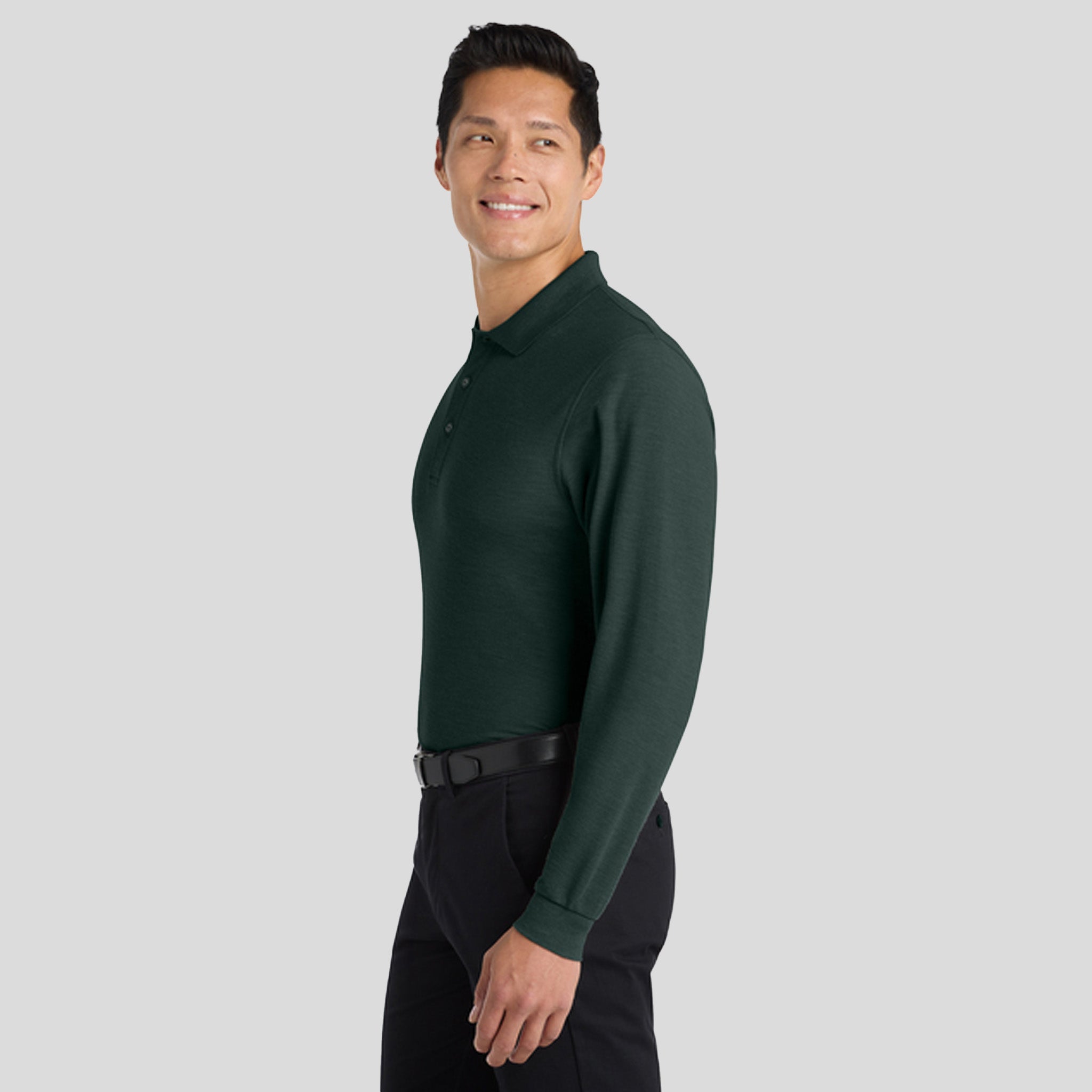 Silk Touch™ Long Sleeve Polo | Dark Green