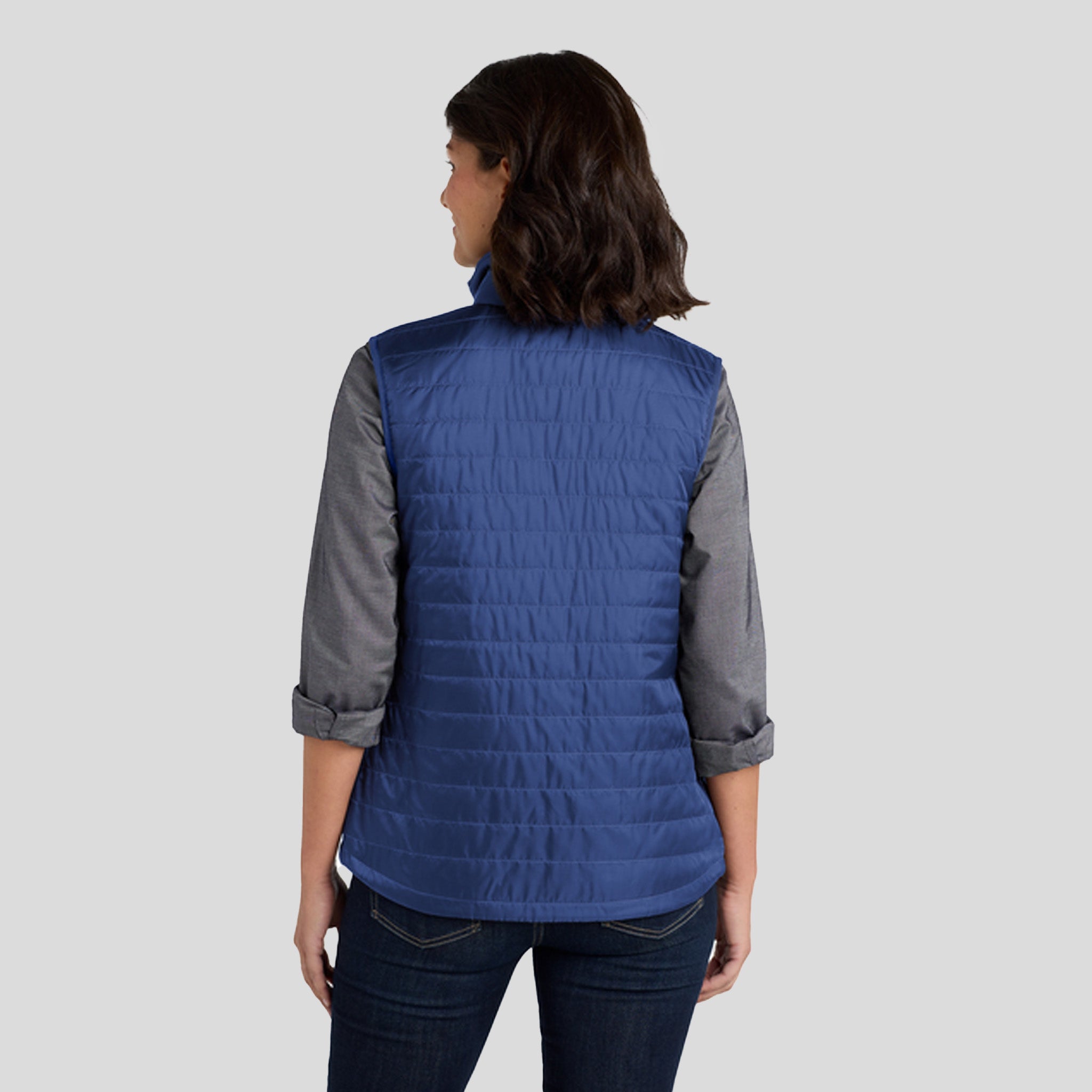 Women's Packable Puffy Vest | Colbalt Blue