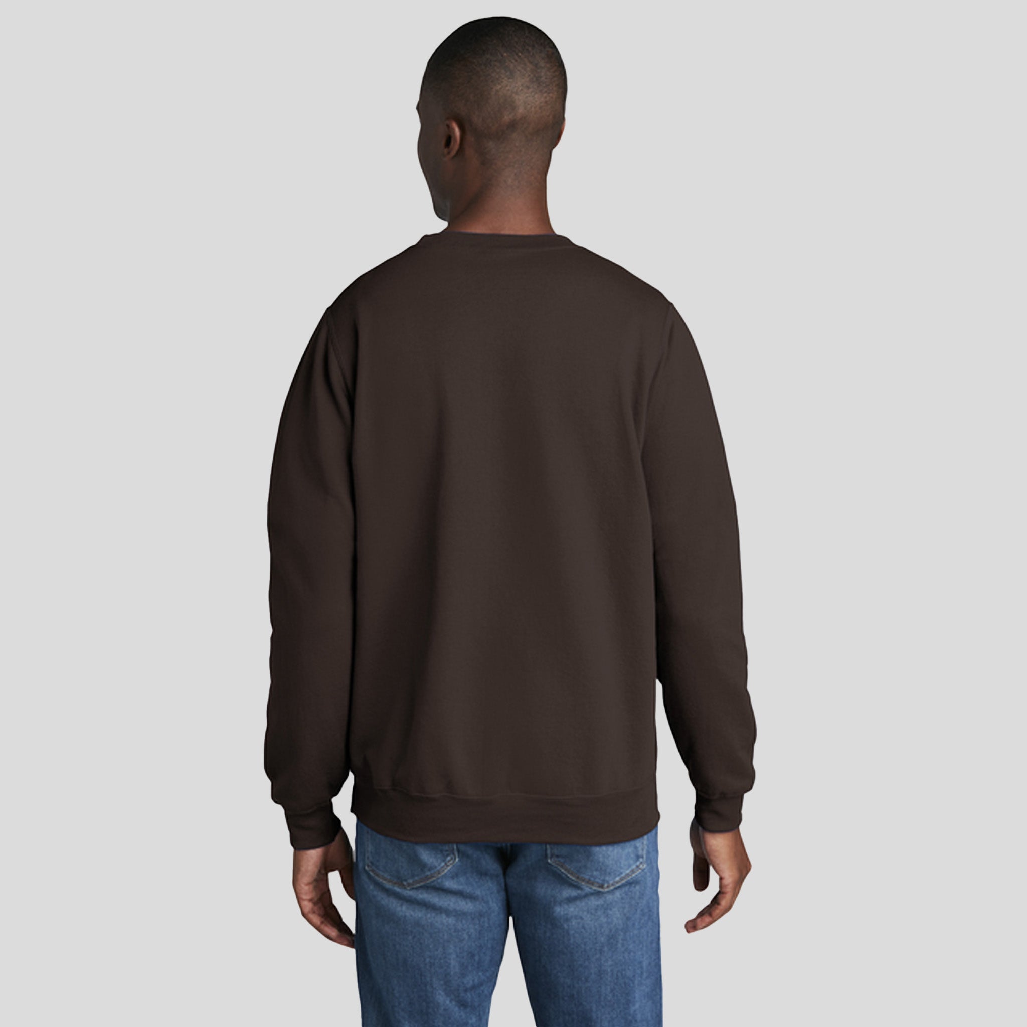 Men's Core Fleece Crewneck Sweatshirt | Dark Chocolate Brown