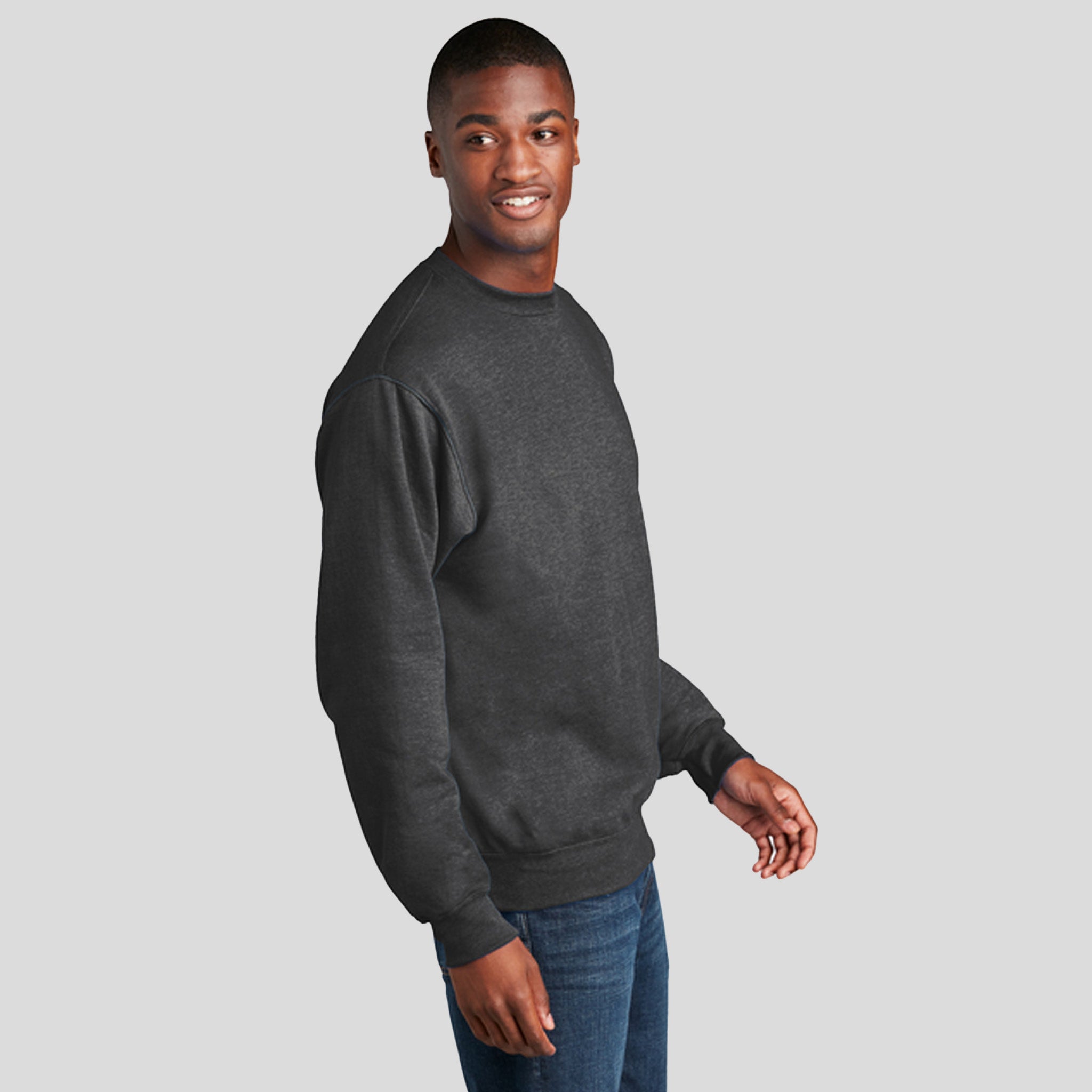 Men's Core Fleece Crewneck Sweatshirt | Dark Heather Grey