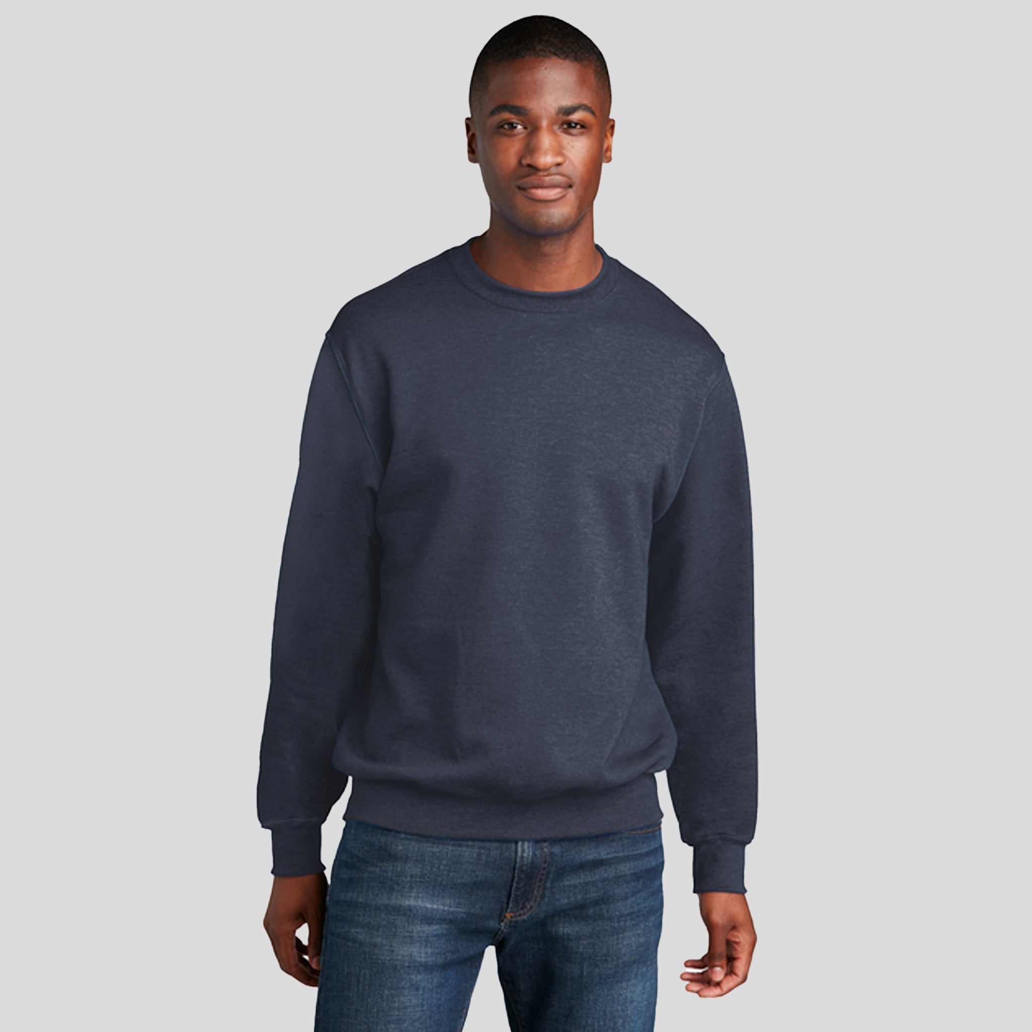 Men's Core Fleece Crewneck Sweatshirt | Heather Navy