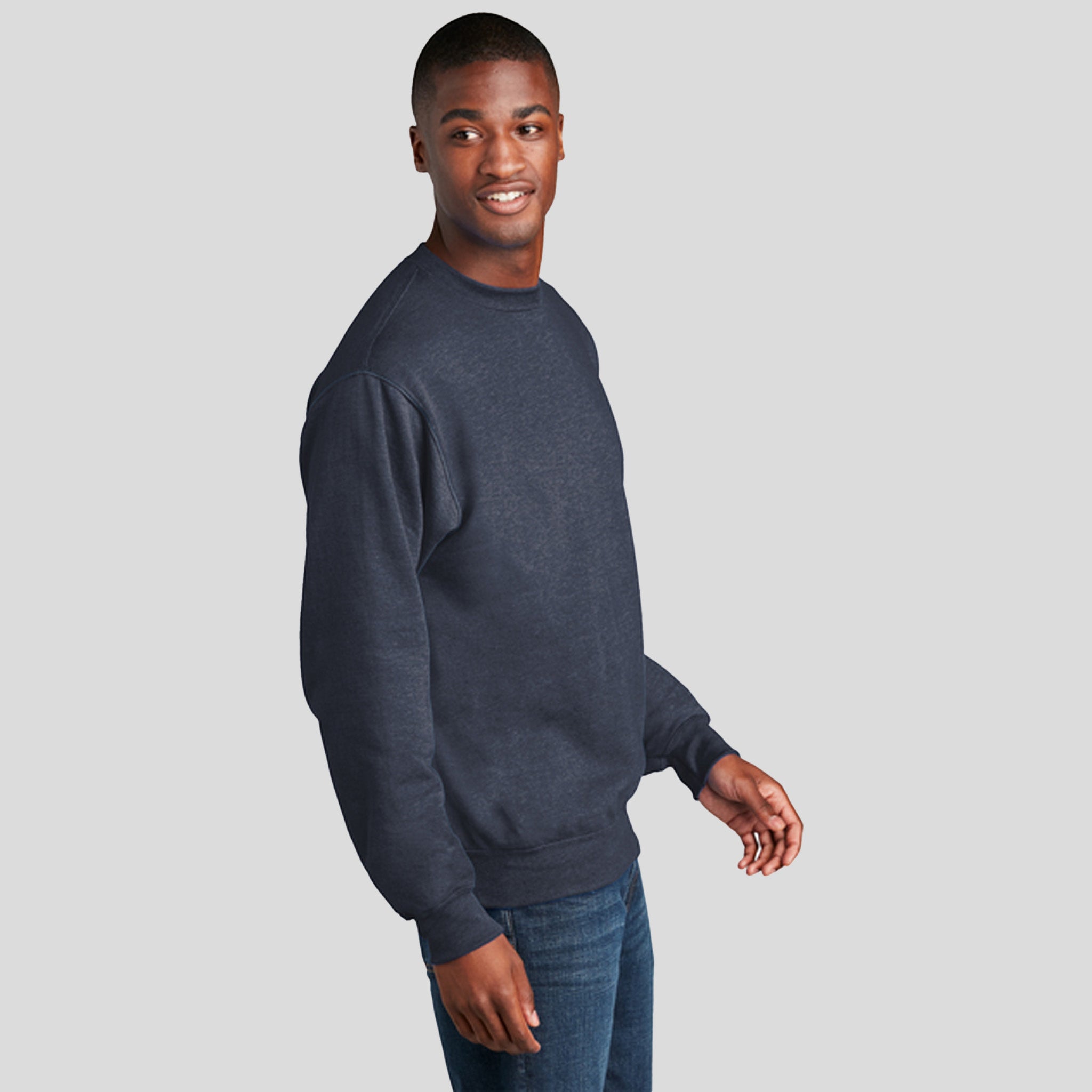 Men's Core Fleece Crewneck Sweatshirt | Heather Navy