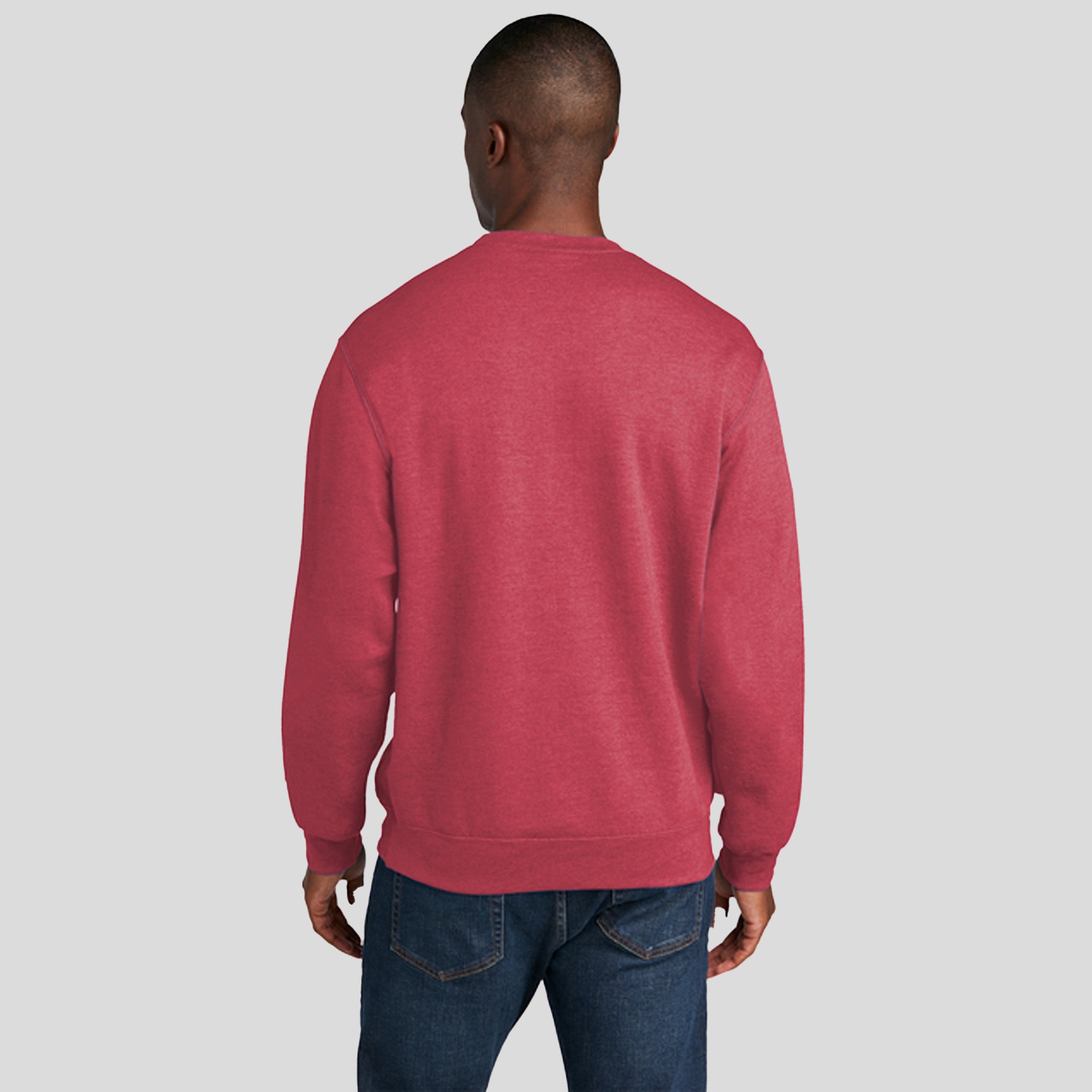 Men's Core Fleece Crewneck Sweatshirt | Heather Red