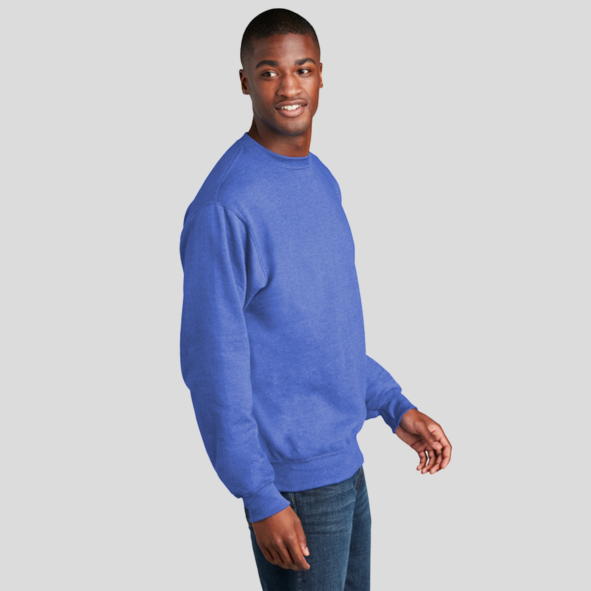 Men's Core Fleece Crewneck Sweatshirt | Heather Royal
