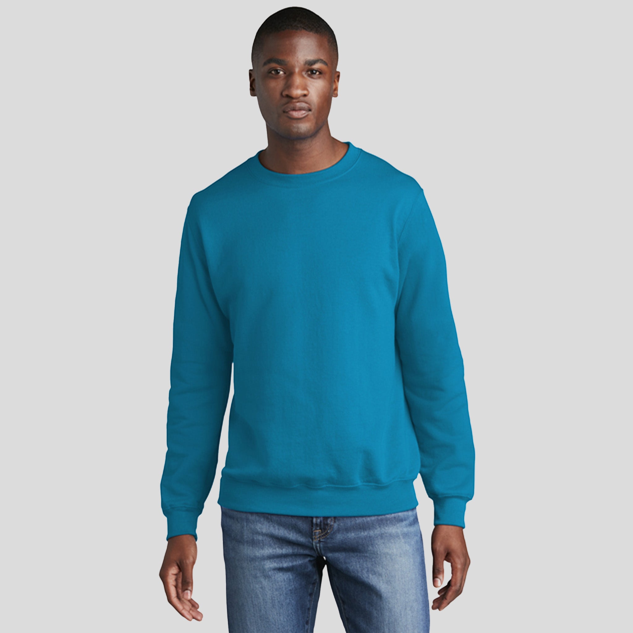 Men's Core Fleece Crewneck Sweatshirt | Neon Blue