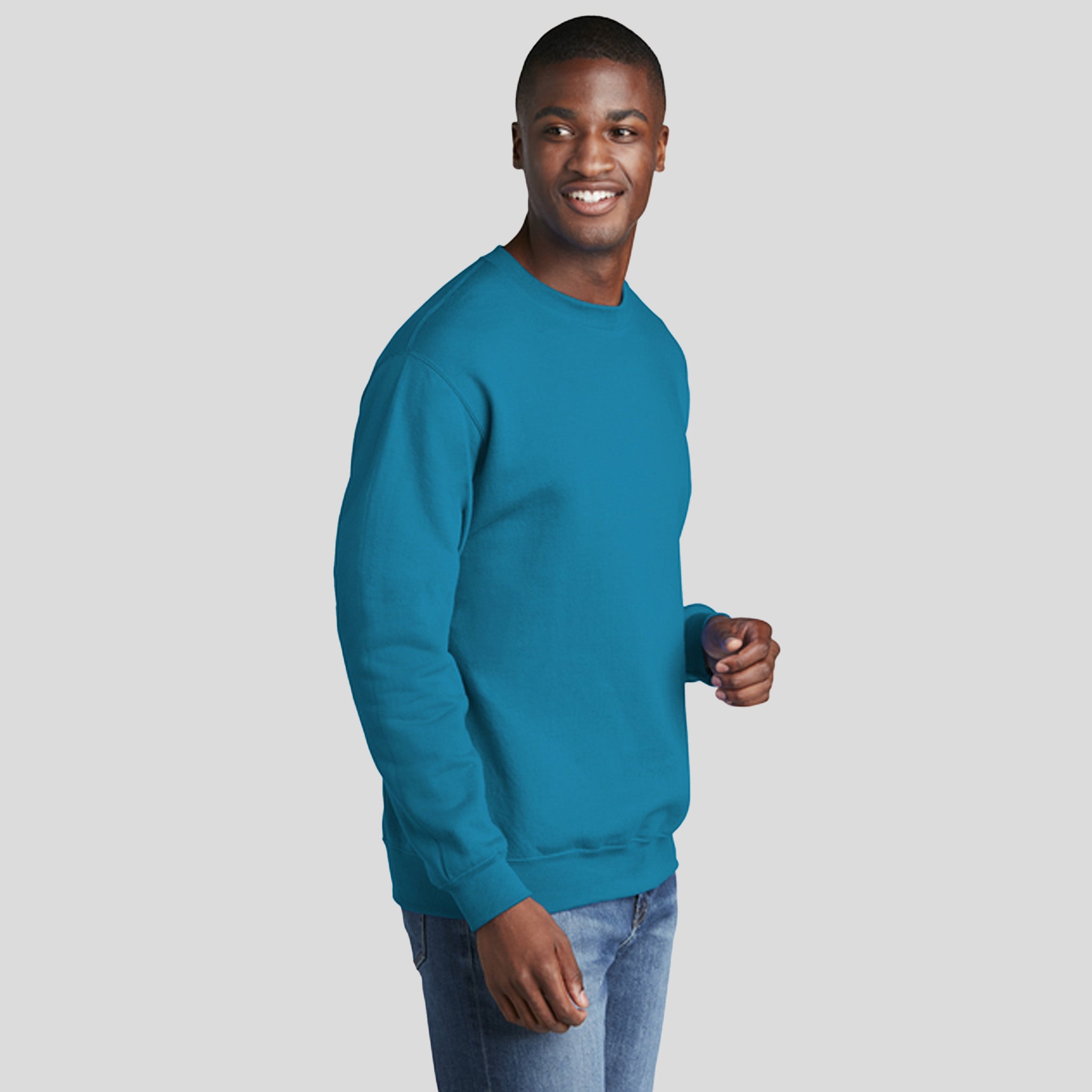 Men's Core Fleece Crewneck Sweatshirt | Neon Blue