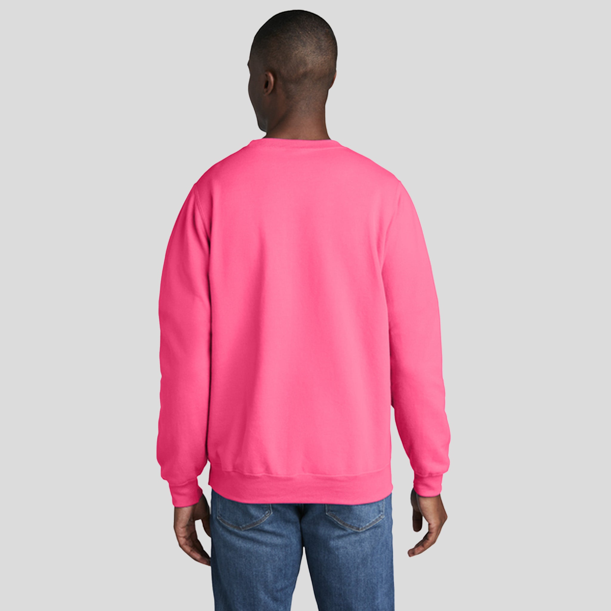 Men's Core Fleece Crewneck Sweatshirt | Neon Pink
