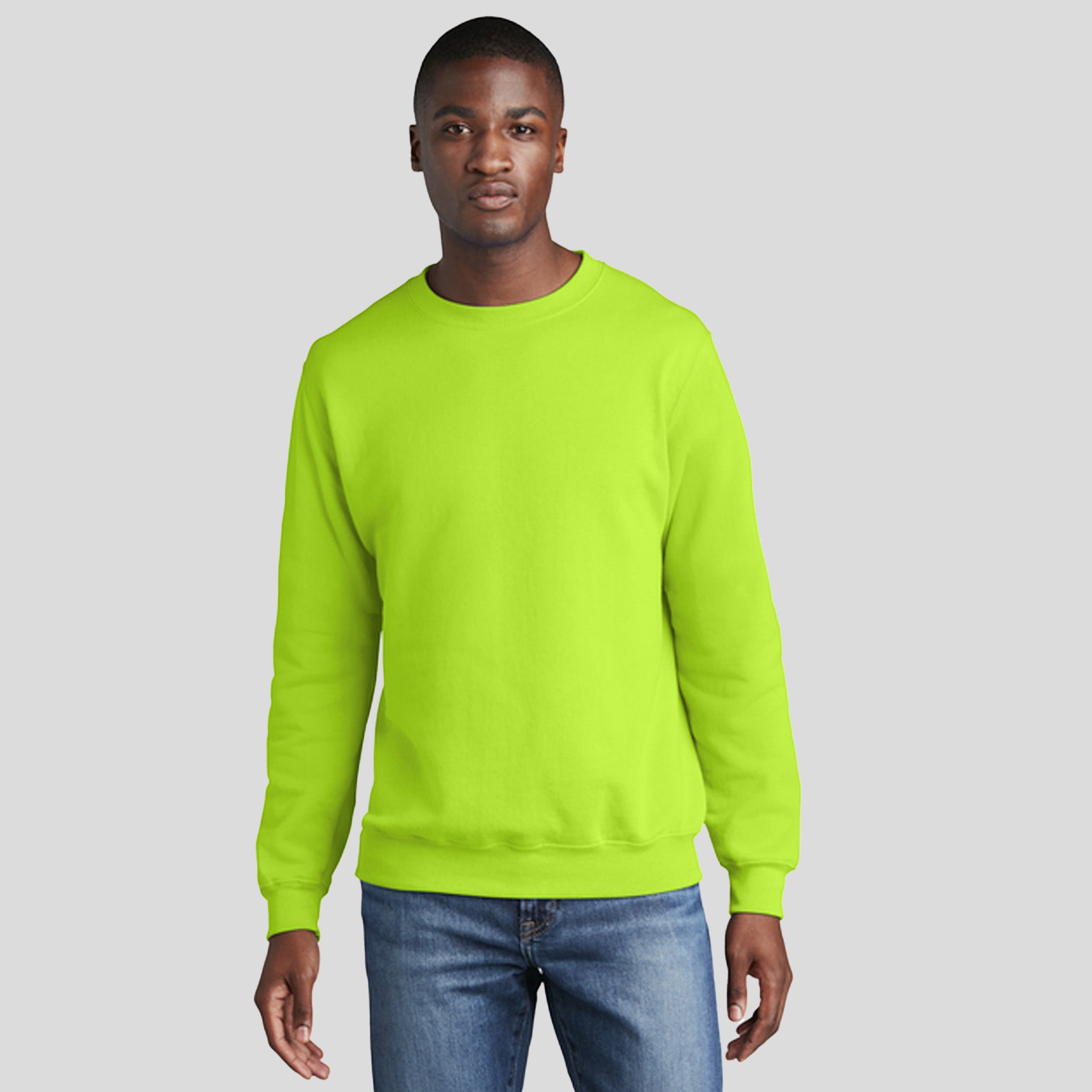 Men's Core Fleece Crewneck Sweatshirt | Neon Yellow