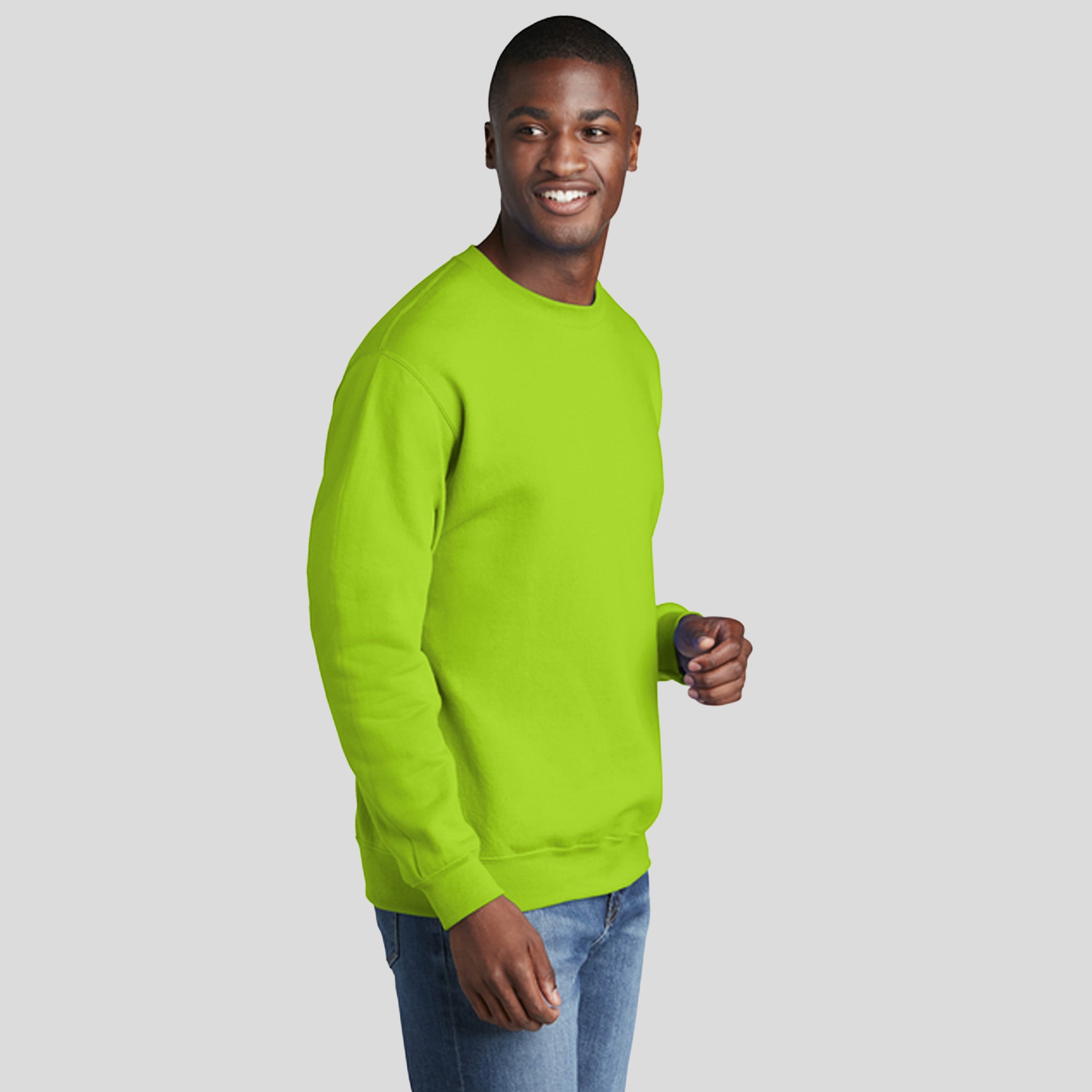 Men's Core Fleece Crewneck Sweatshirt | Neon Yellow