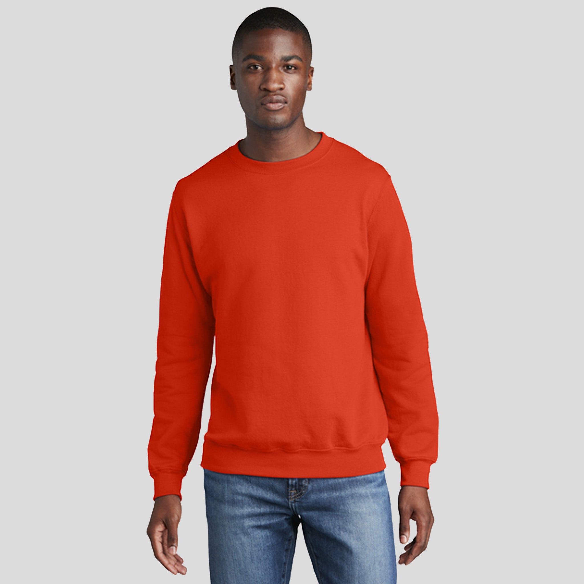 Men's Core Fleece Crewneck Sweatshirt | Orange