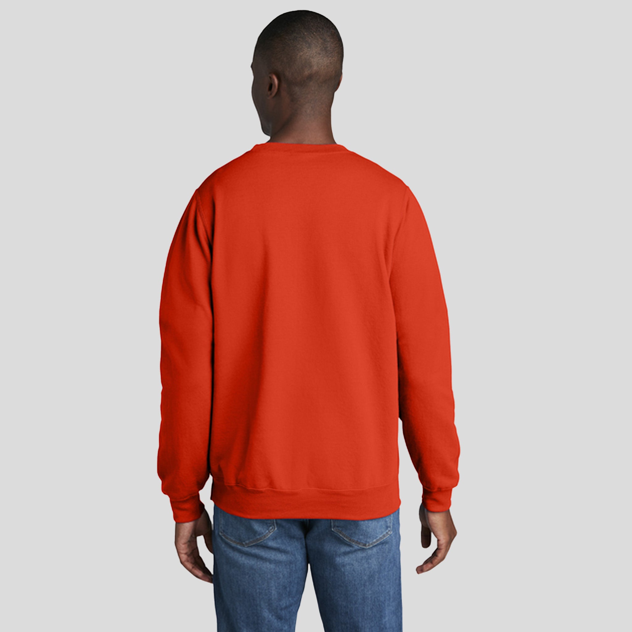Men's Core Fleece Crewneck Sweatshirt | Orange