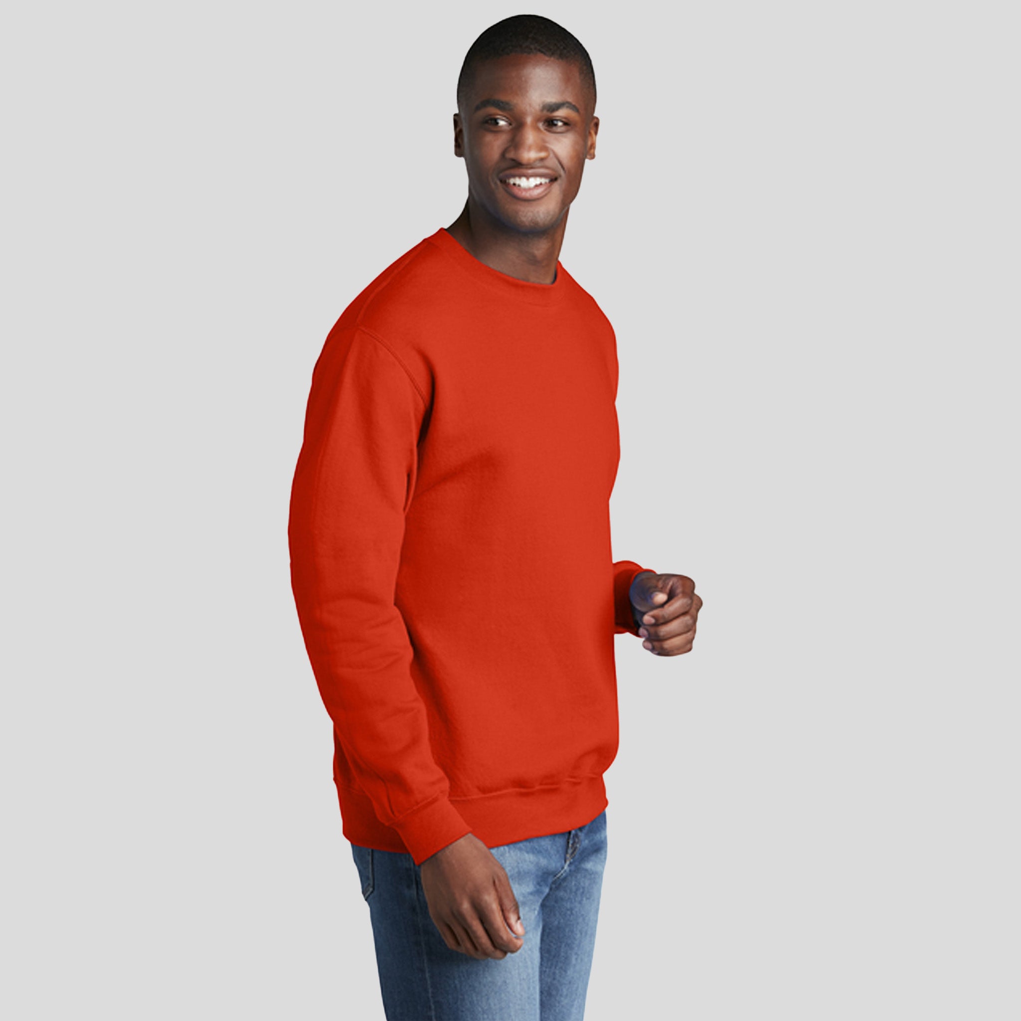 Men's Core Fleece Crewneck Sweatshirt | Orange