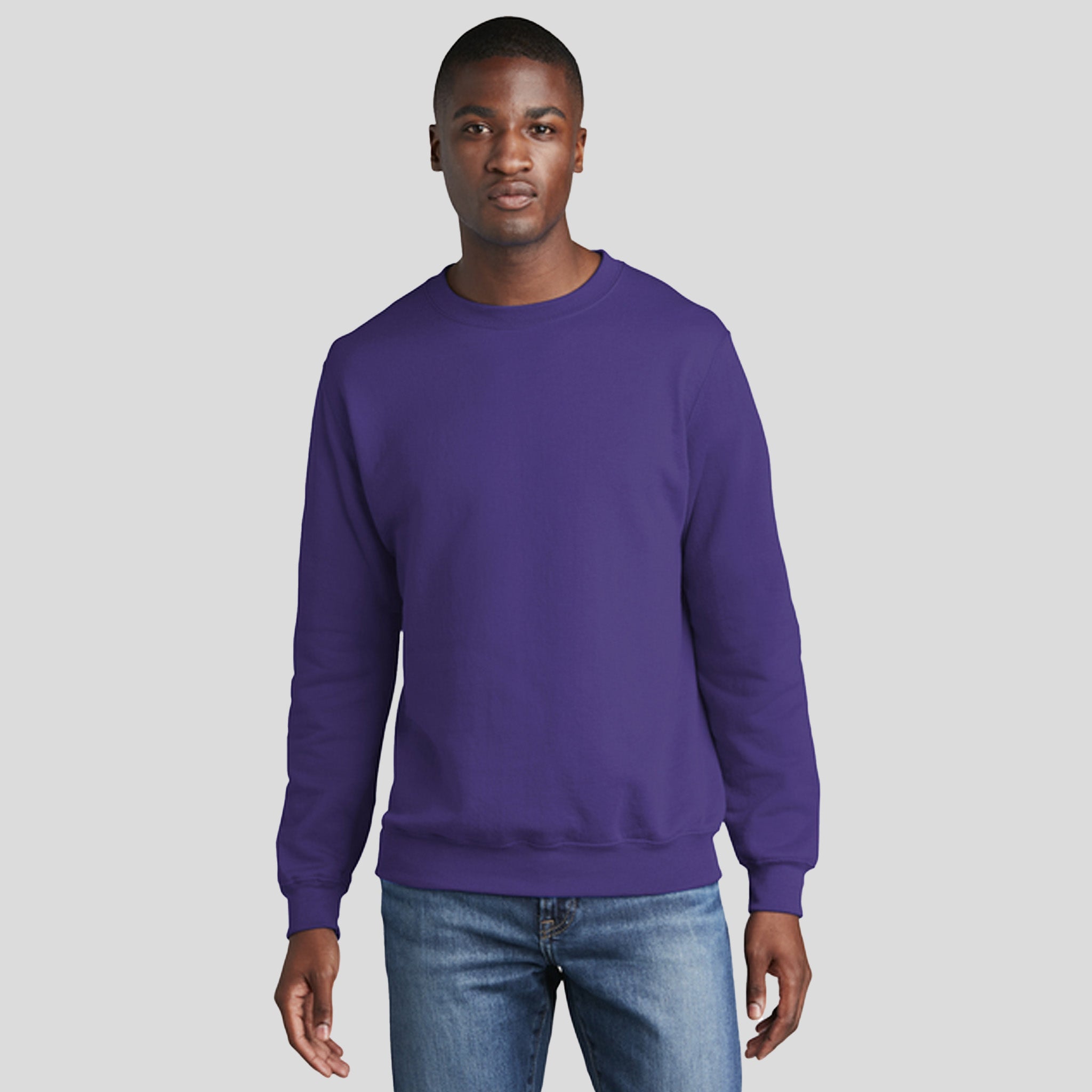 Men's Core Fleece Crewneck Sweatshirt | Purple